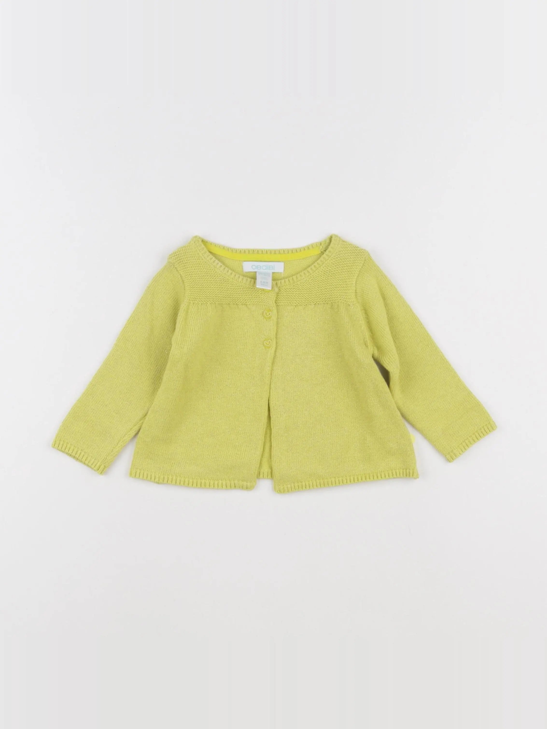 Obaïbi - gilet jaune - 6 mois