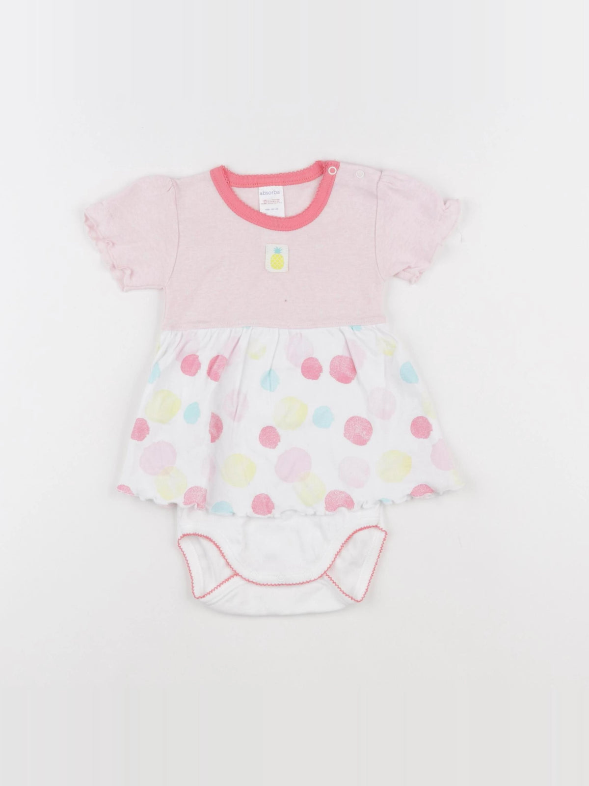 Absorba - body robe blanc - 6 mois