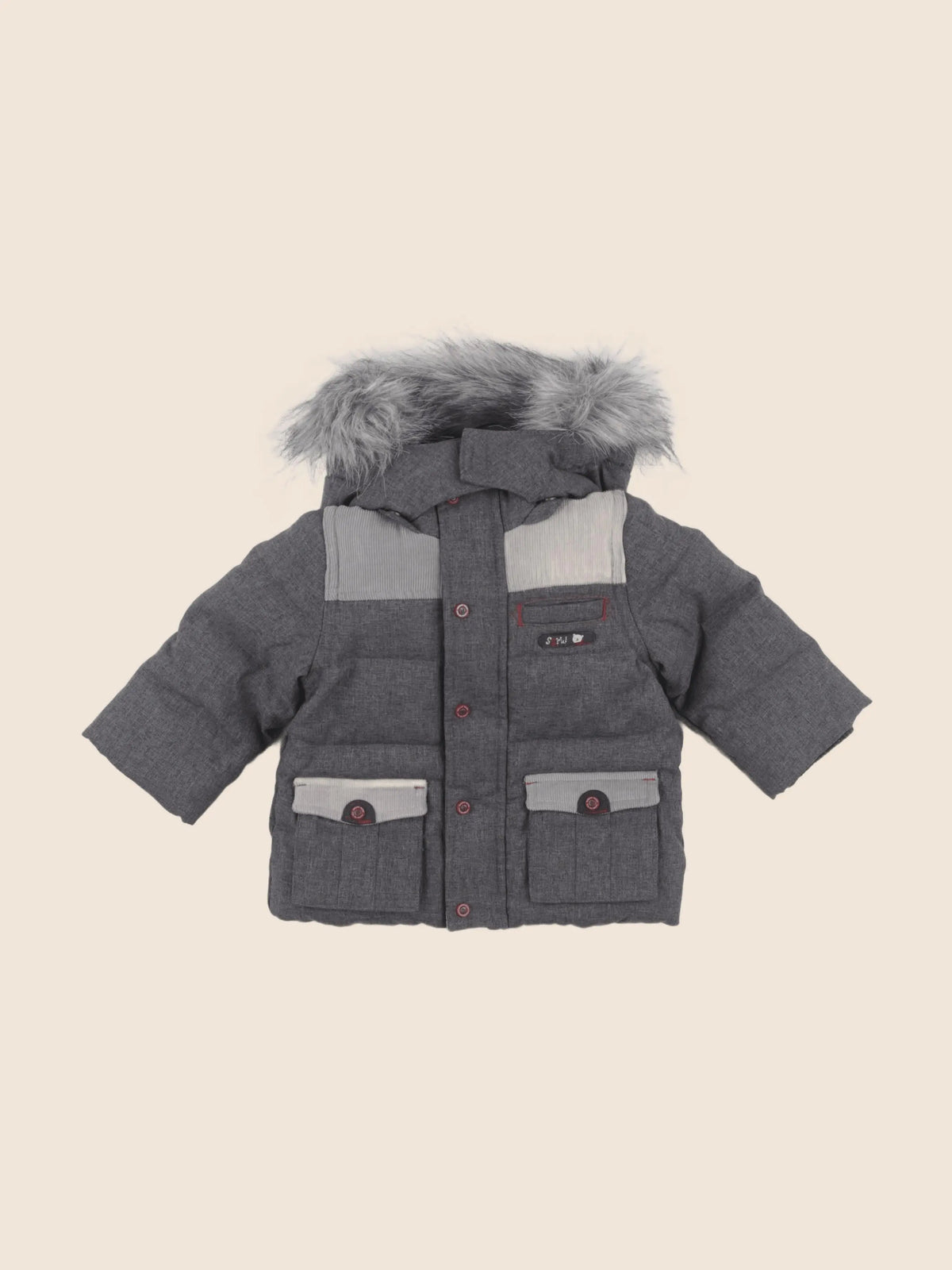 Sergent Major - parka gris - 6 mois