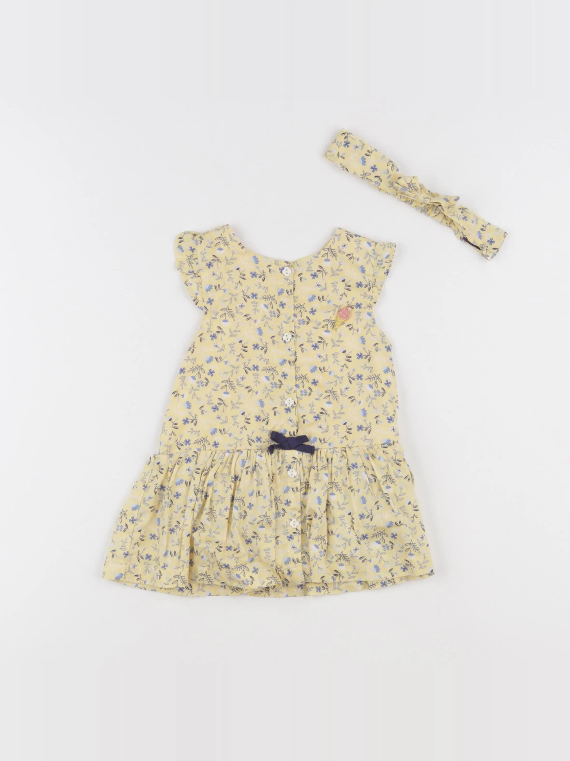 Sergent Major - robe jaune - 6 mois