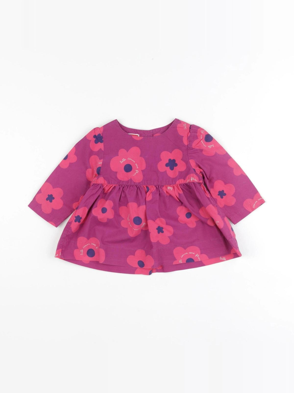 DPAM - blouse rose, violet - 3 mois