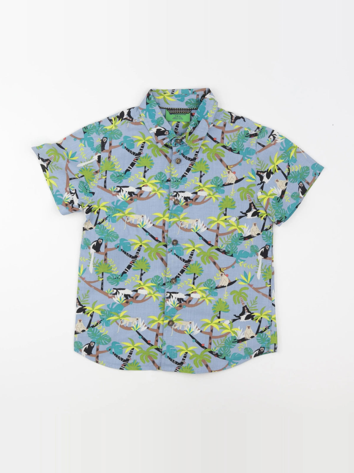 Mountain Warehouse - chemise bleu, vert - 7/8 ans