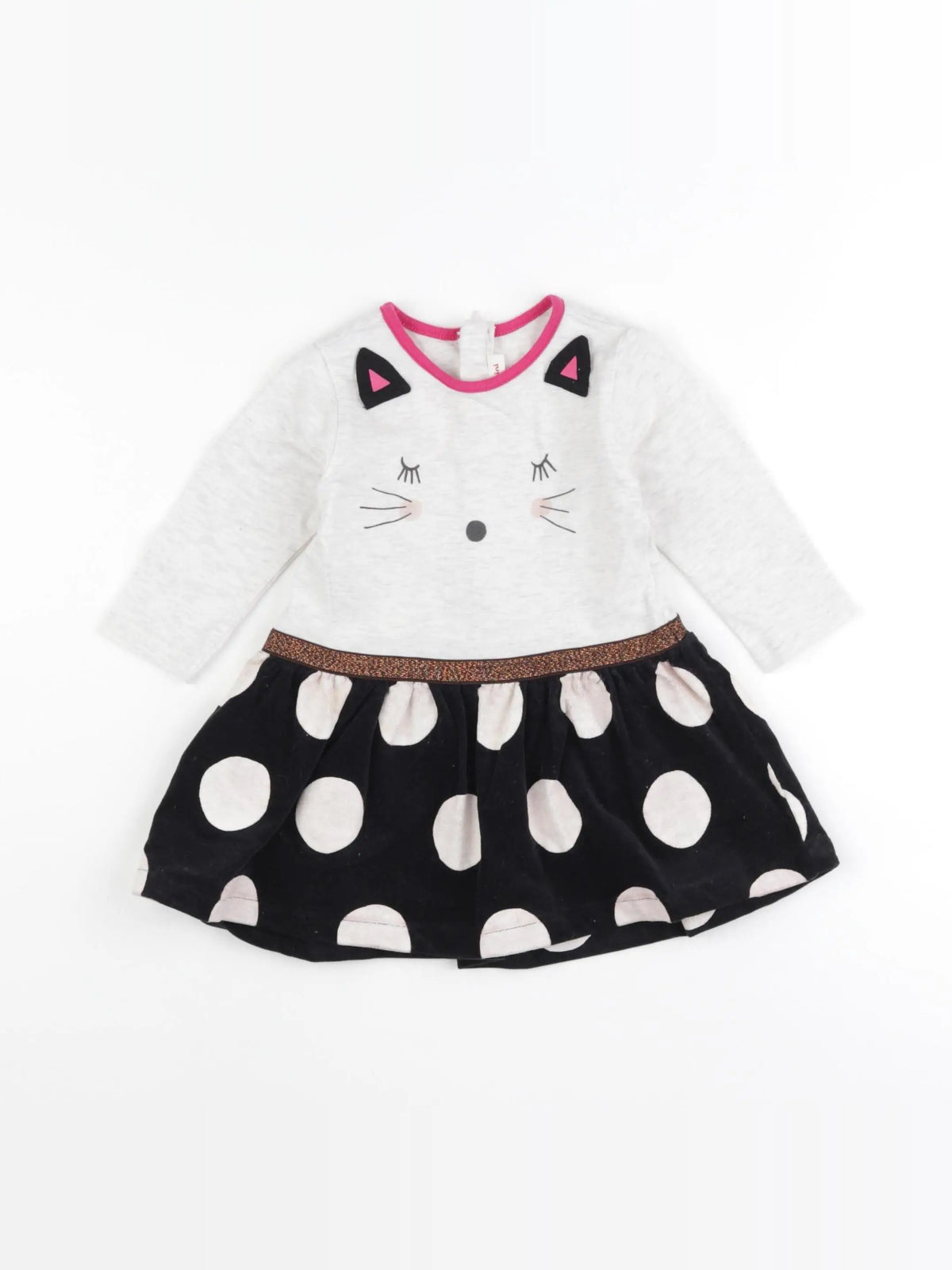 Catimini - robe noir, beige - 6 mois