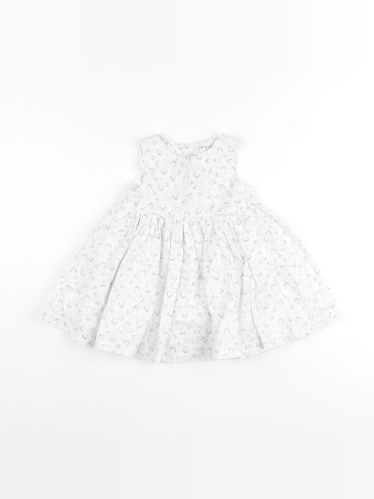 DPAM - robe blanc, bleu - 12 mois