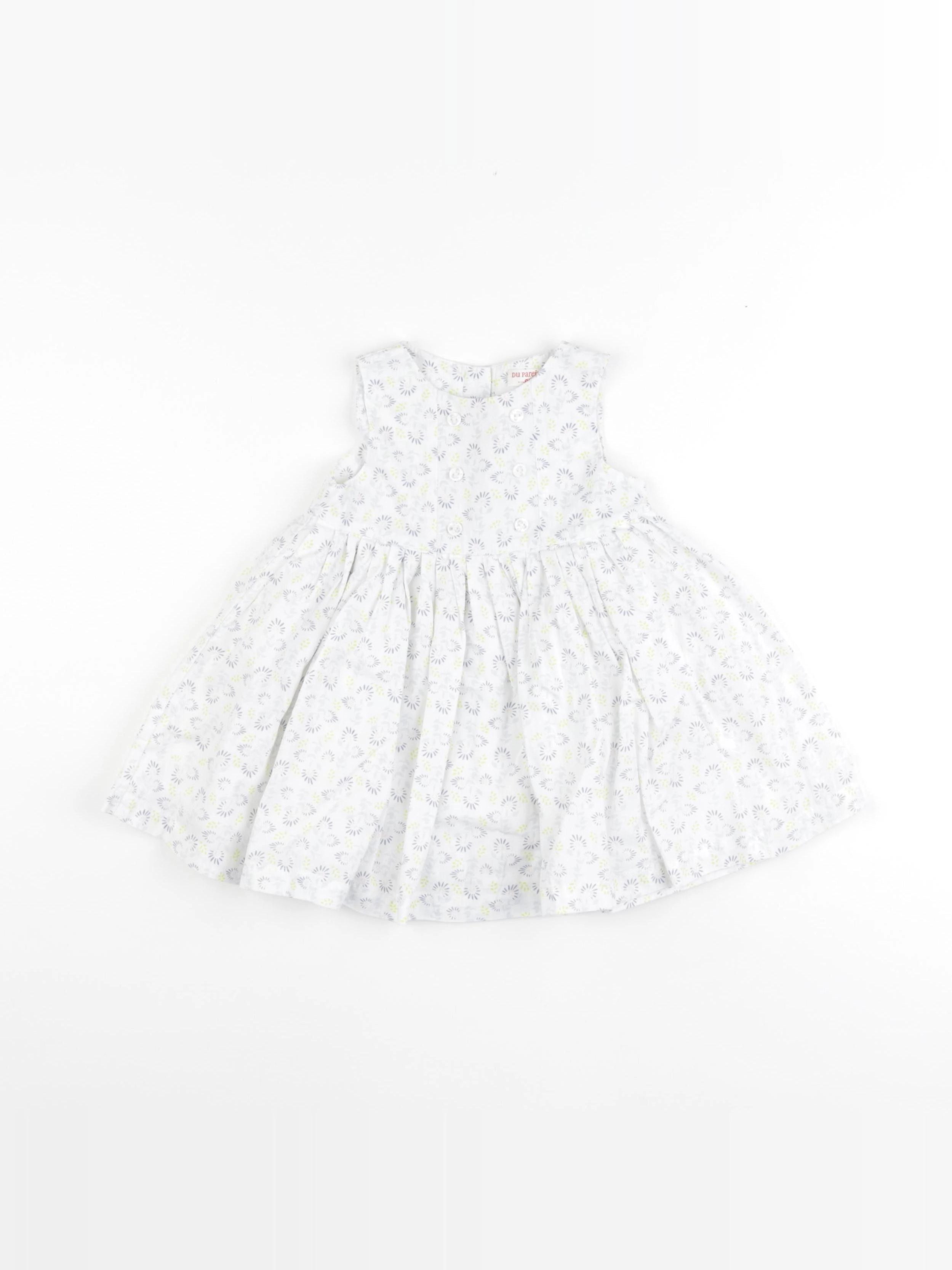 DPAM - robe blanc, bleu - 12 mois