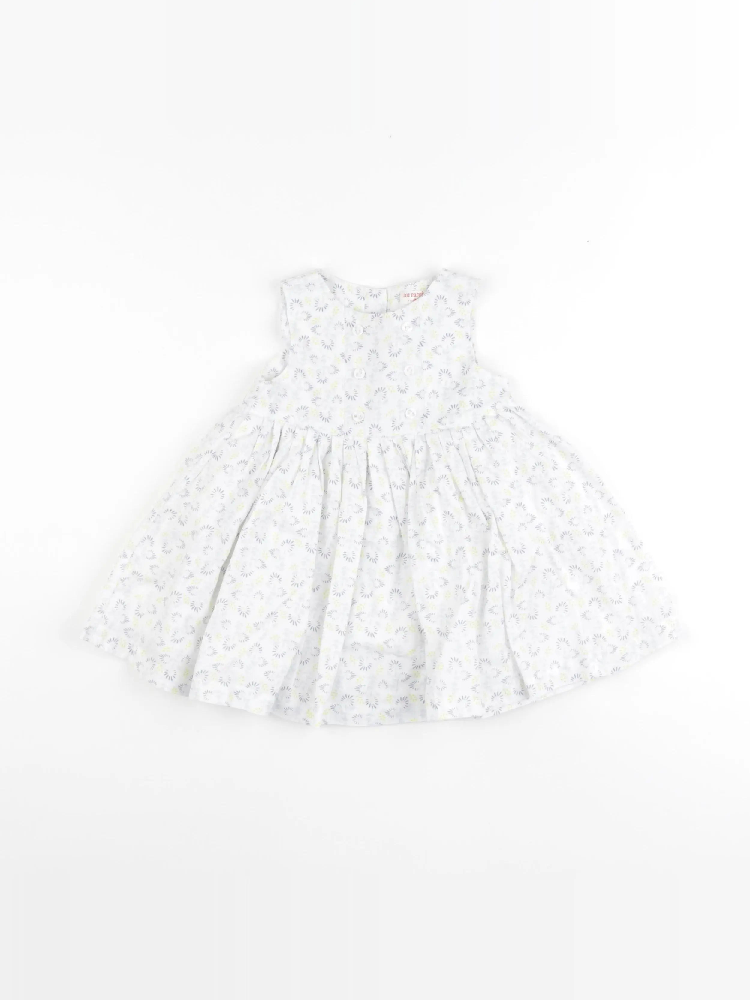 DPAM - robe blanc, bleu - 12 mois