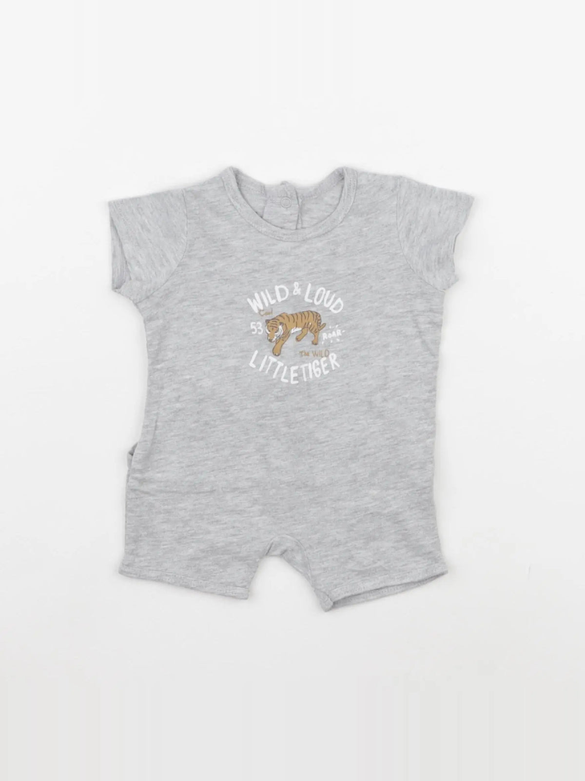 Vertbaudet - pyjama coton gris - 1 mois