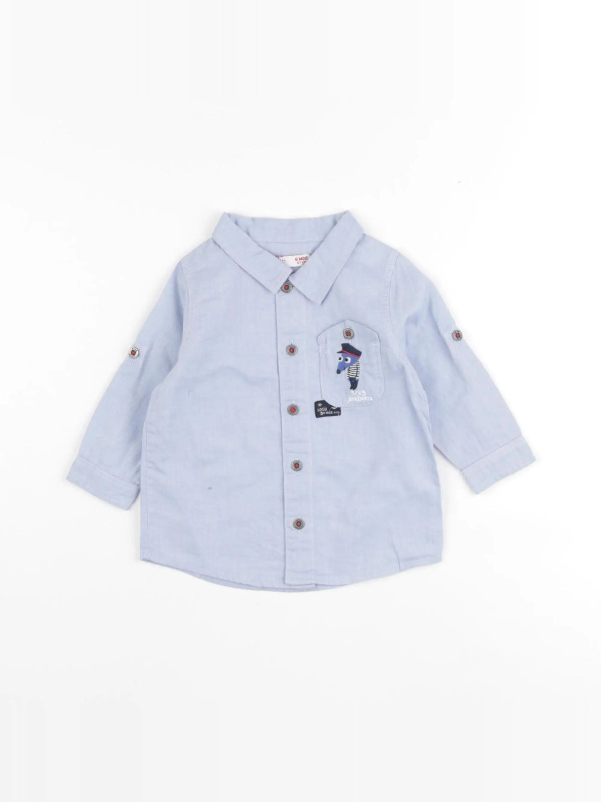 DPAM - chemise bleu - 6 mois