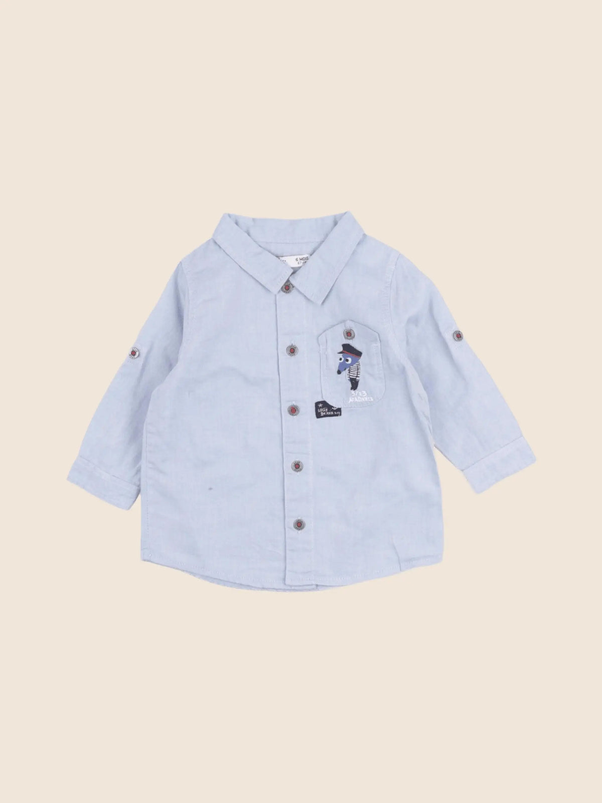 DPAM - chemise bleu - 6 mois