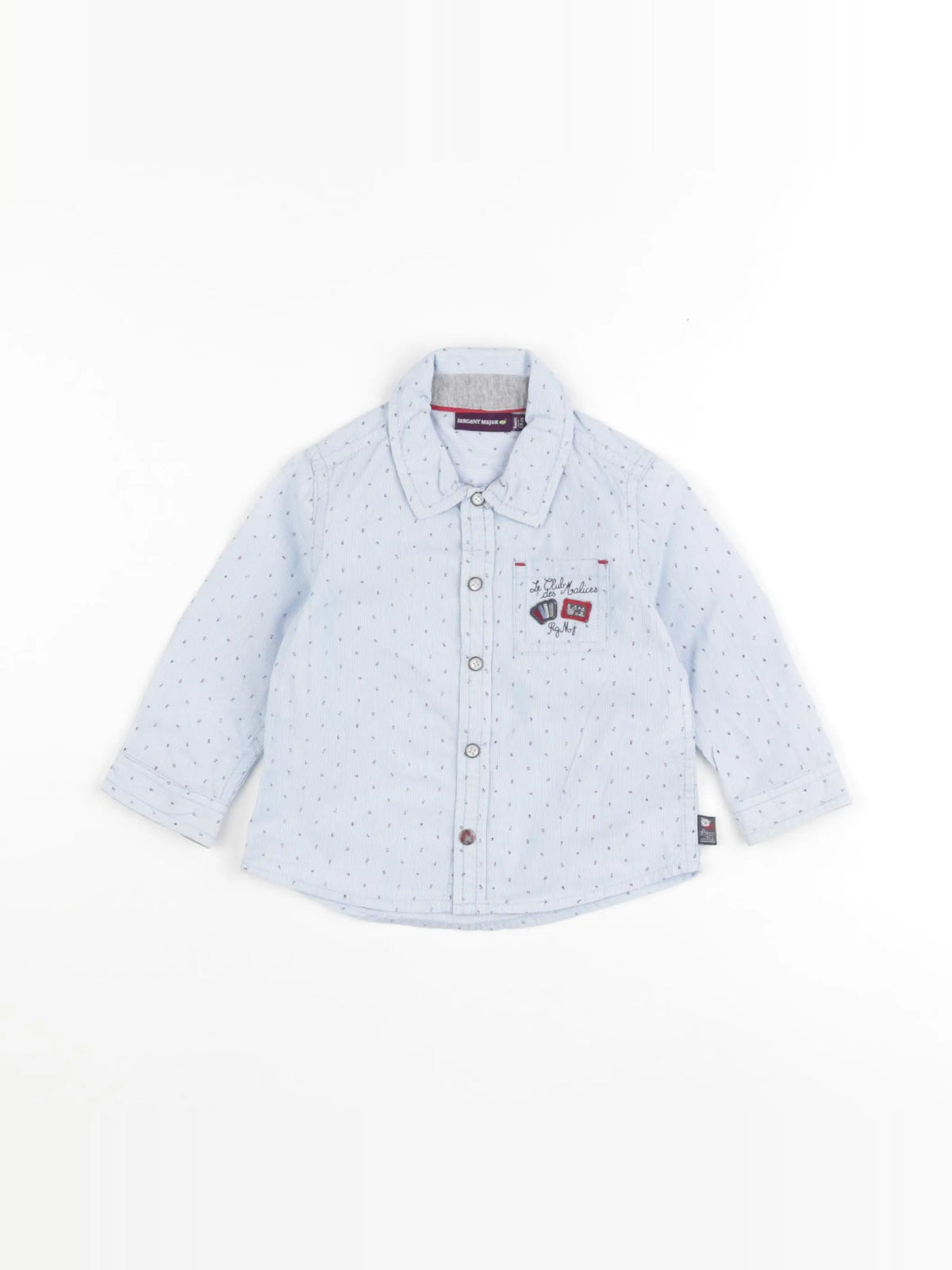 Sergent Major - chemise bleu - 6 mois