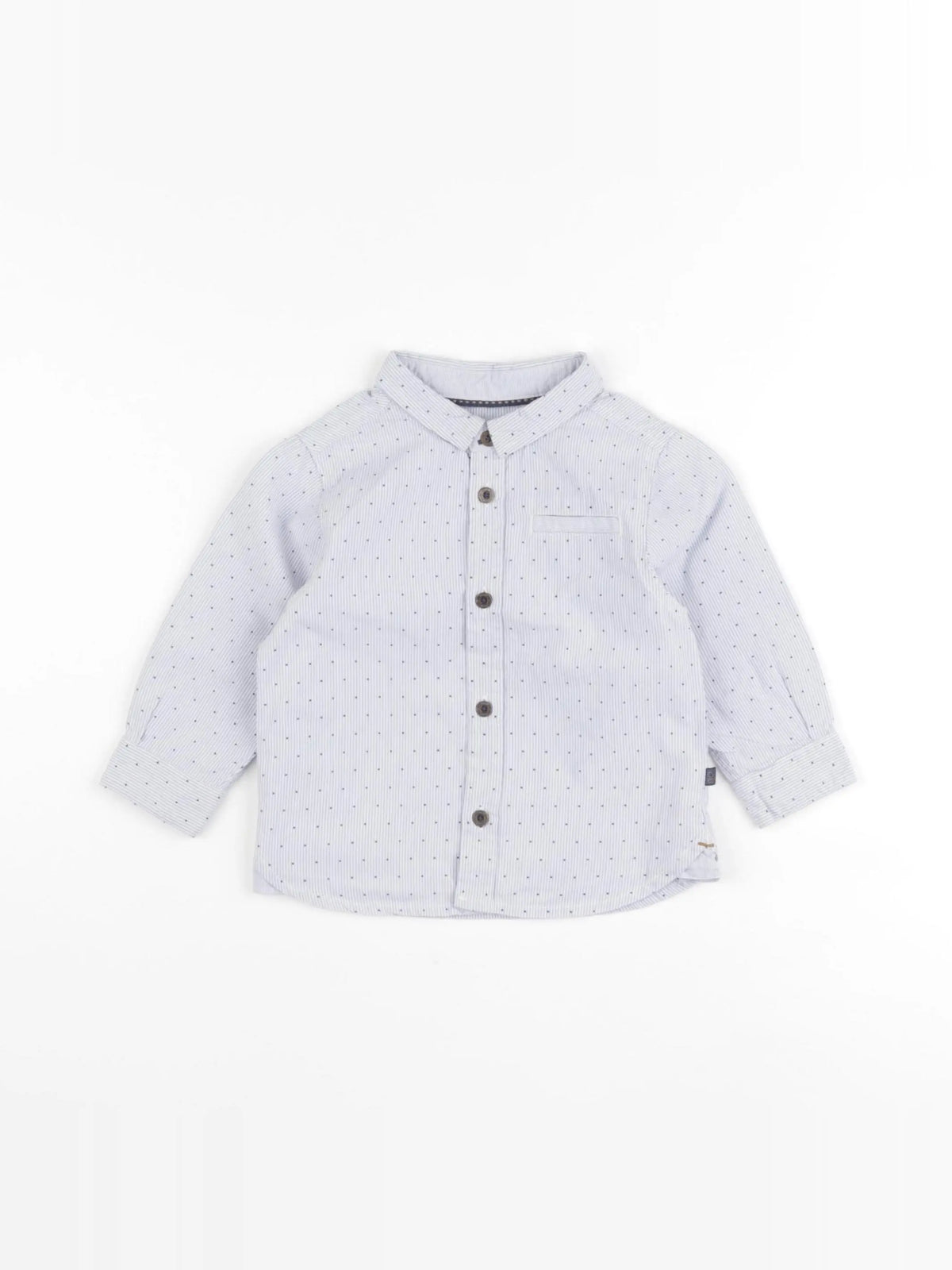 Obaïbi - chemise bleu - 12 mois