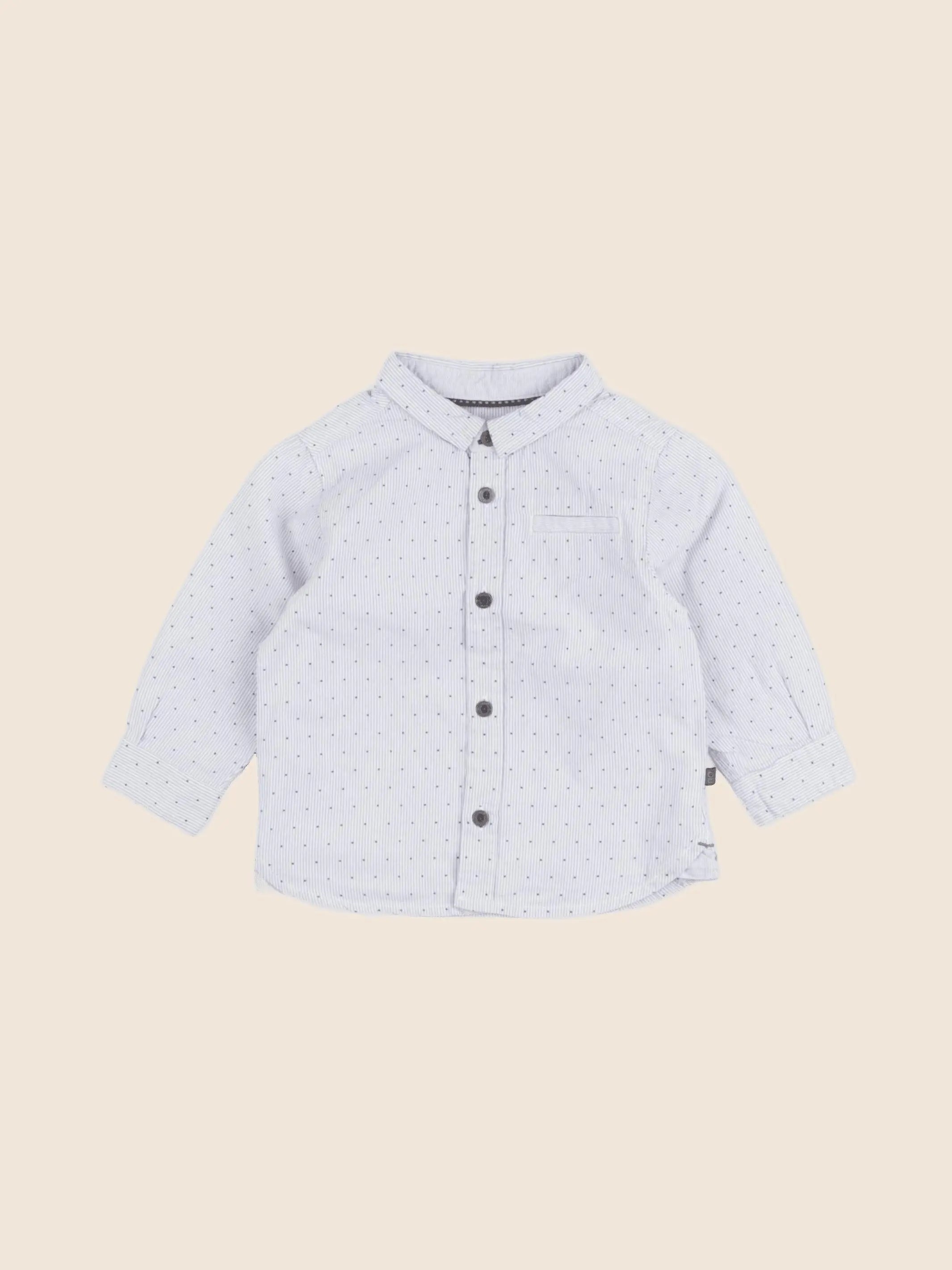 Obaïbi - chemise bleu - 12 mois