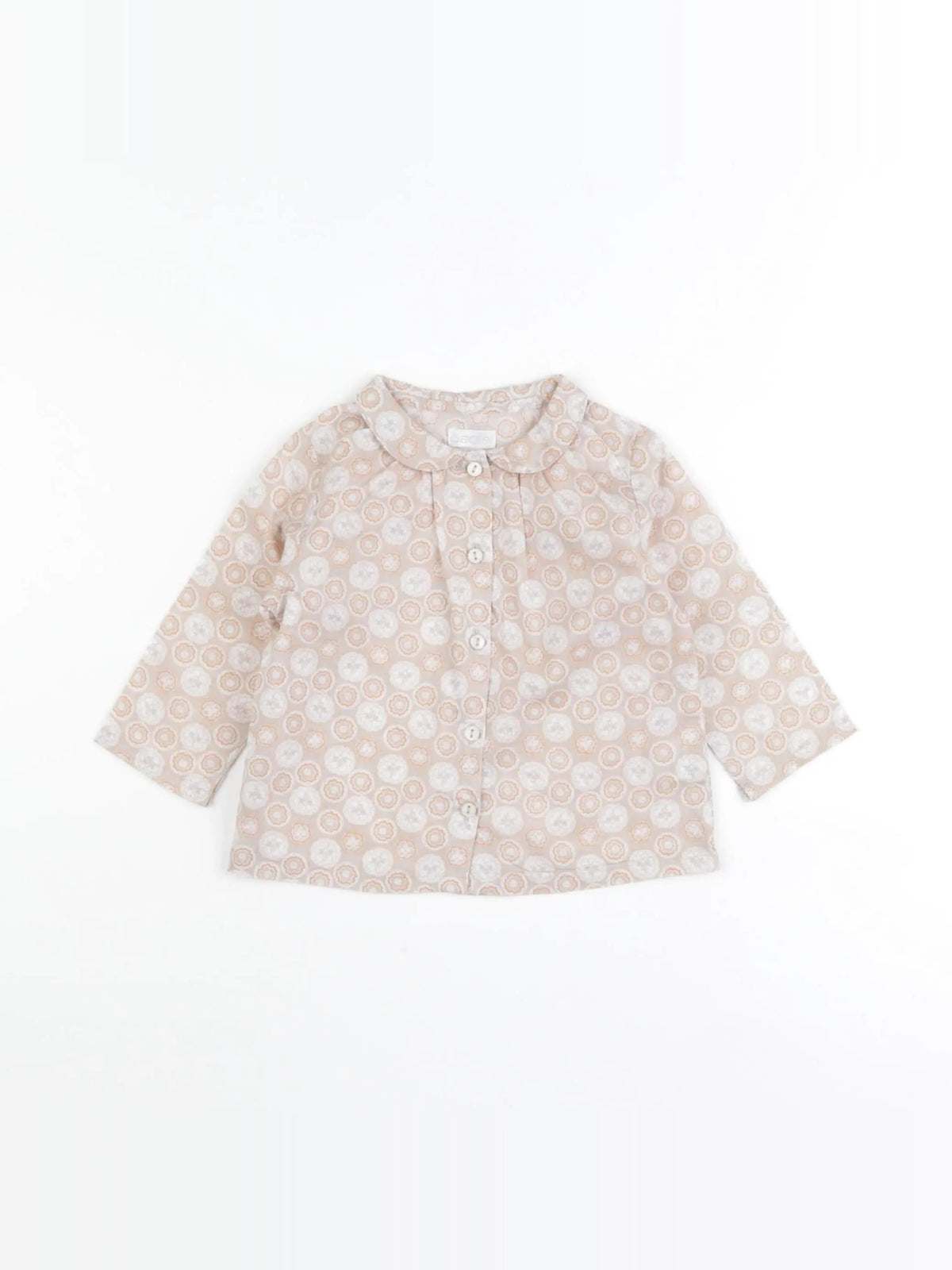 Obaïbi - blouse beige, orange - 6 mois