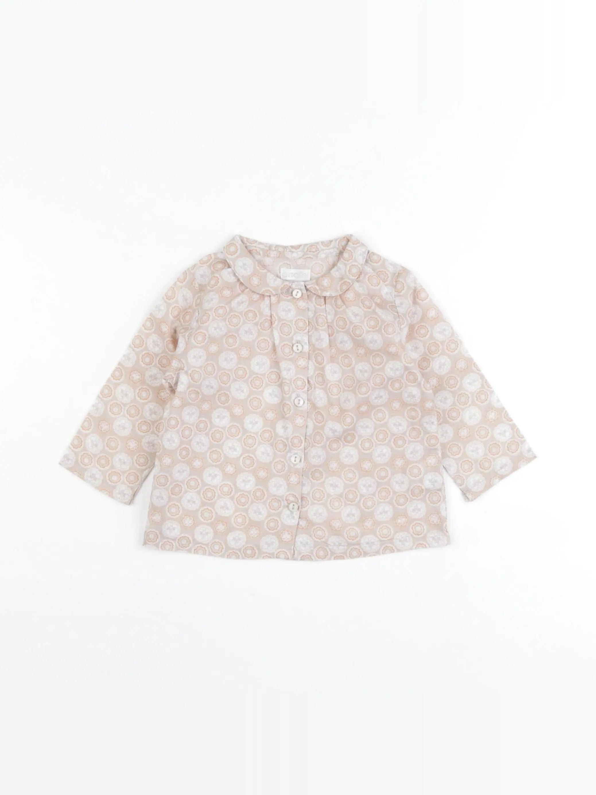 Obaïbi - blouse beige, orange - 6 mois