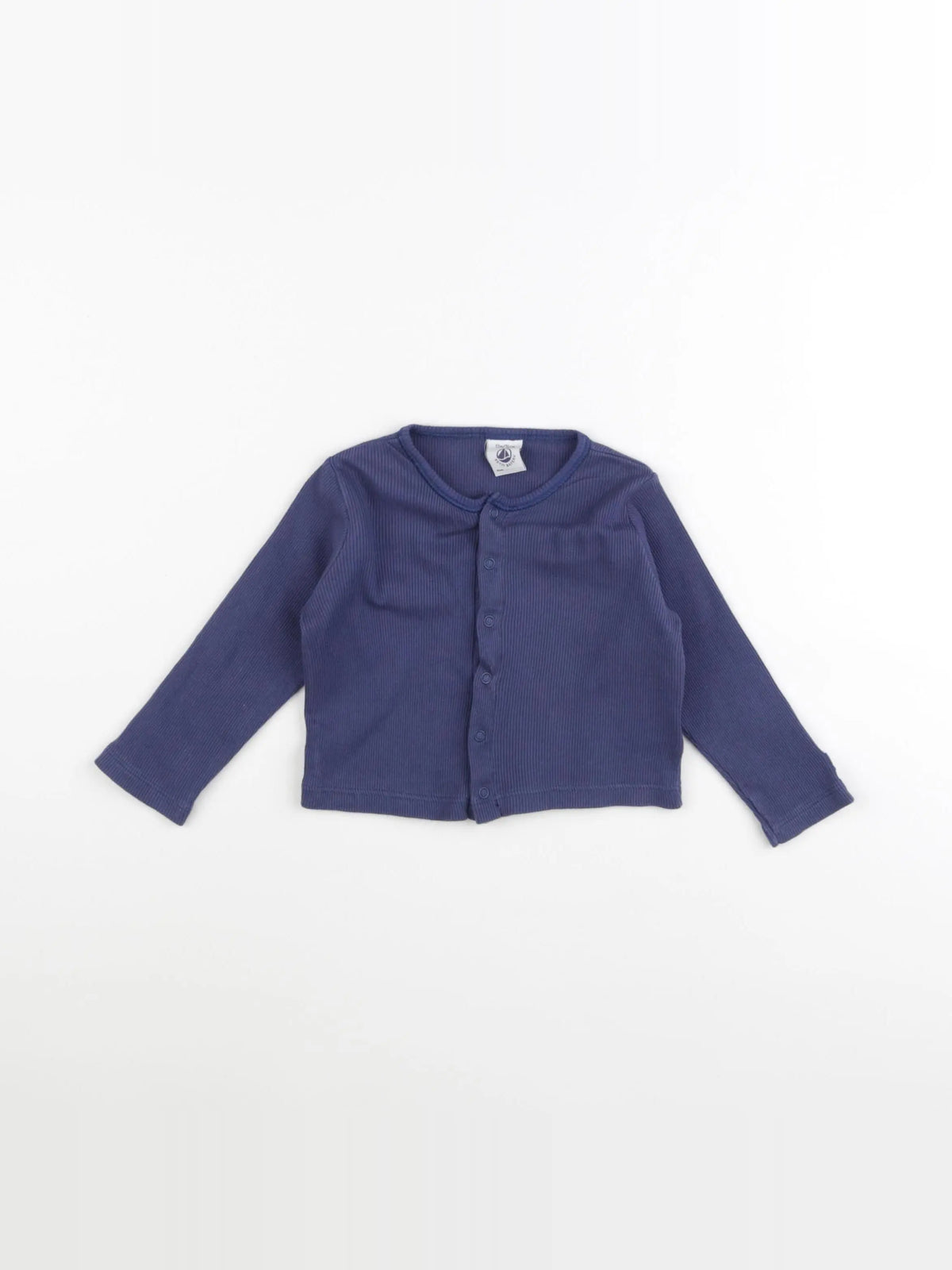 Petit Bateau - tee-shirt bleu - 12 mois