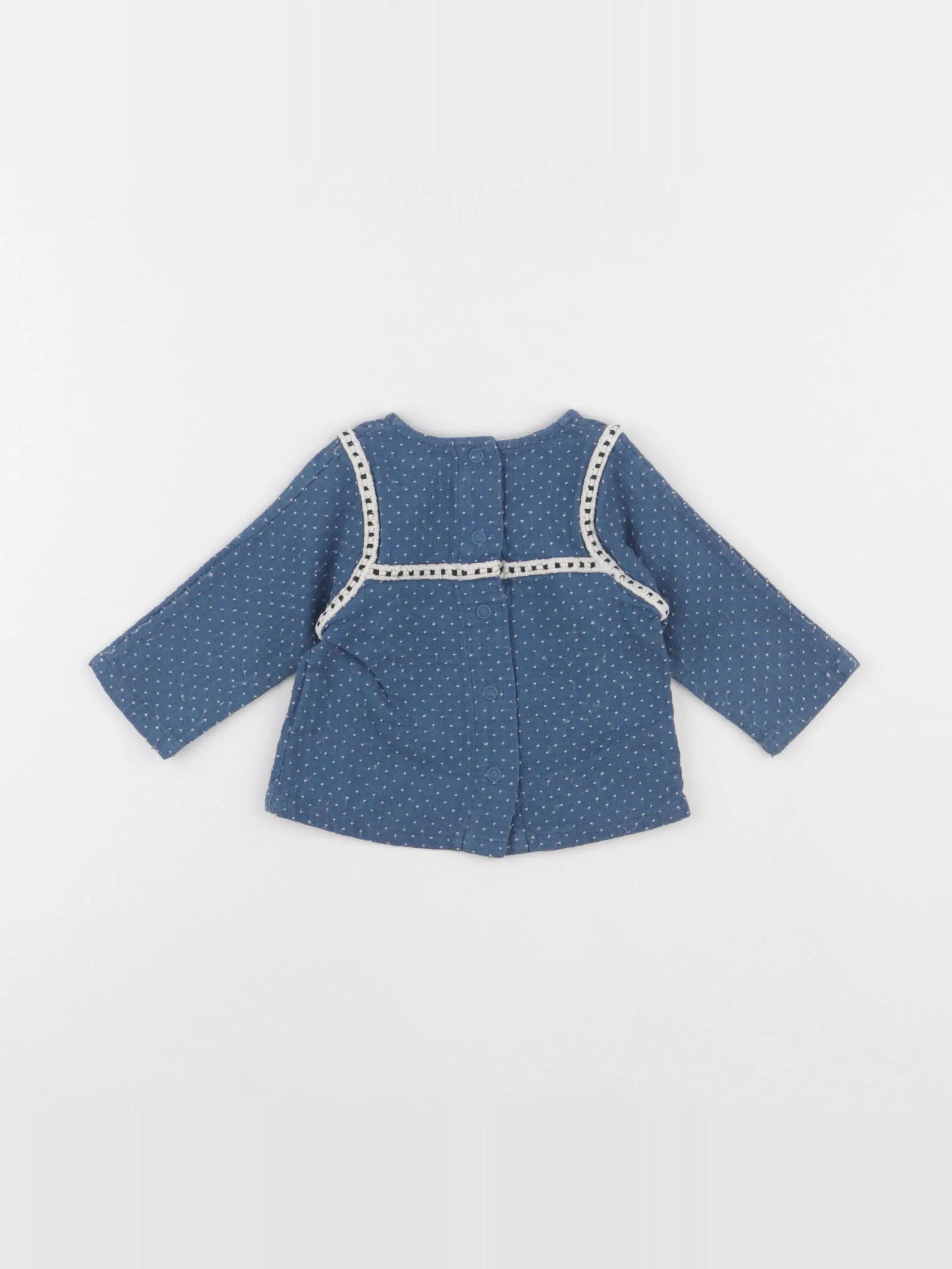 Moulin Roty - blouse bleu - 6 mois