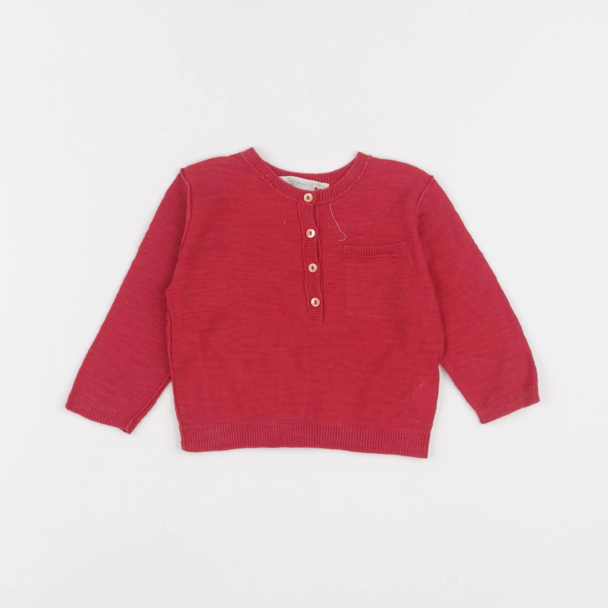 Bonpoint - pull rouge - 6 mois