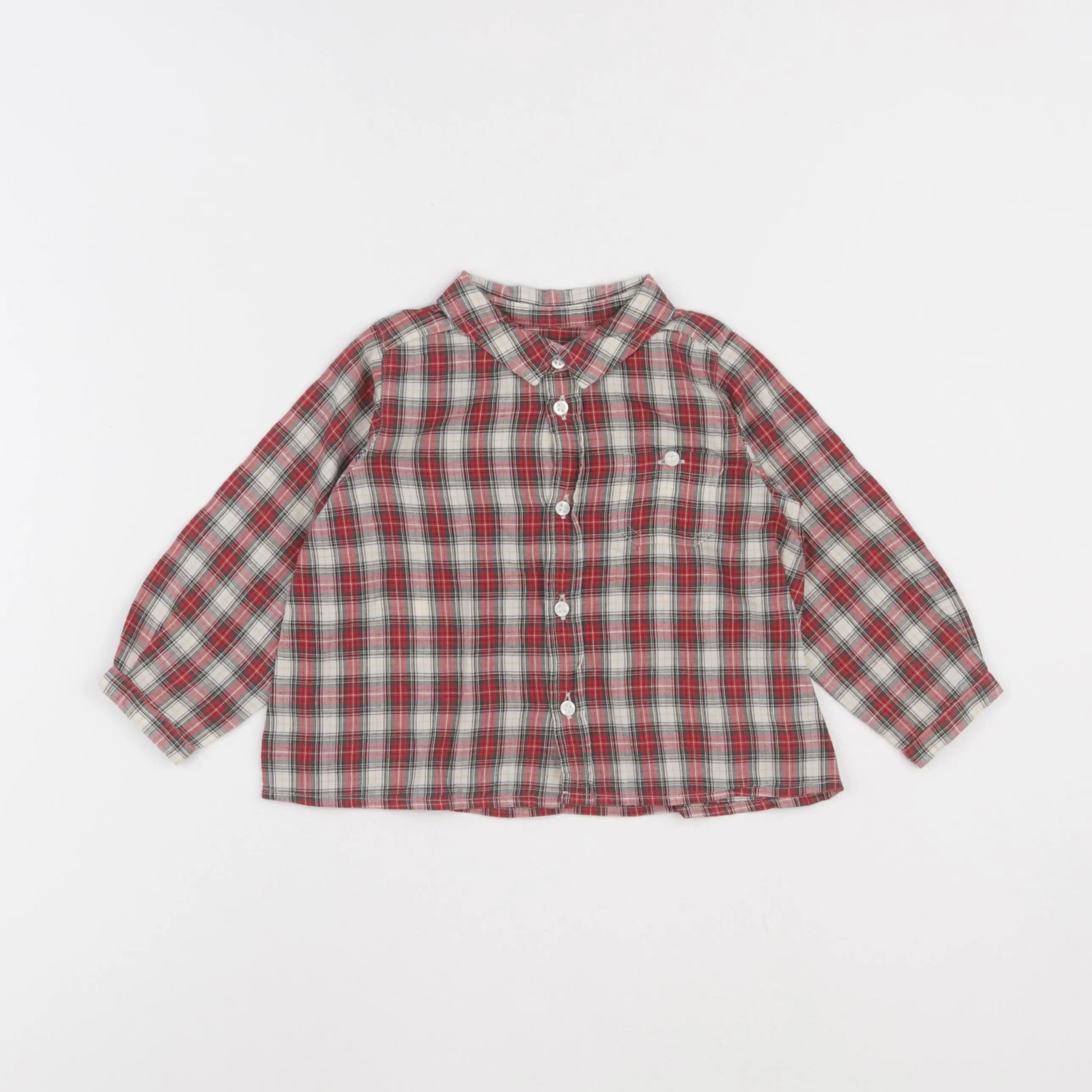 Bonpoint - chemise rouge - 18 mois