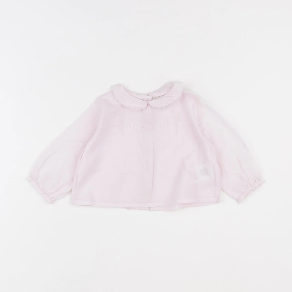 Bonnet à Pompon - blouse rose - 6 mois