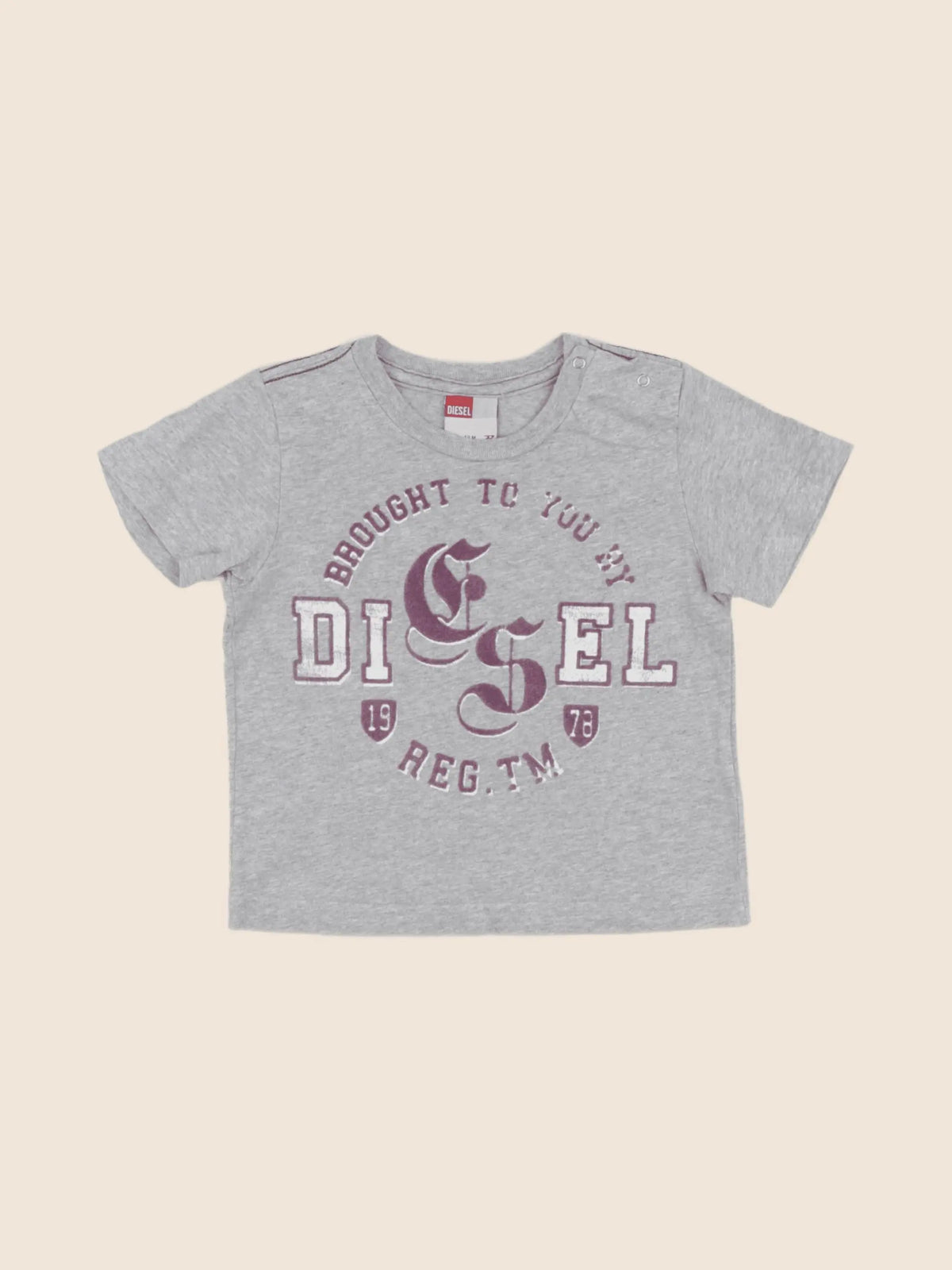 Diesel - tee-shirt gris - 12 mois