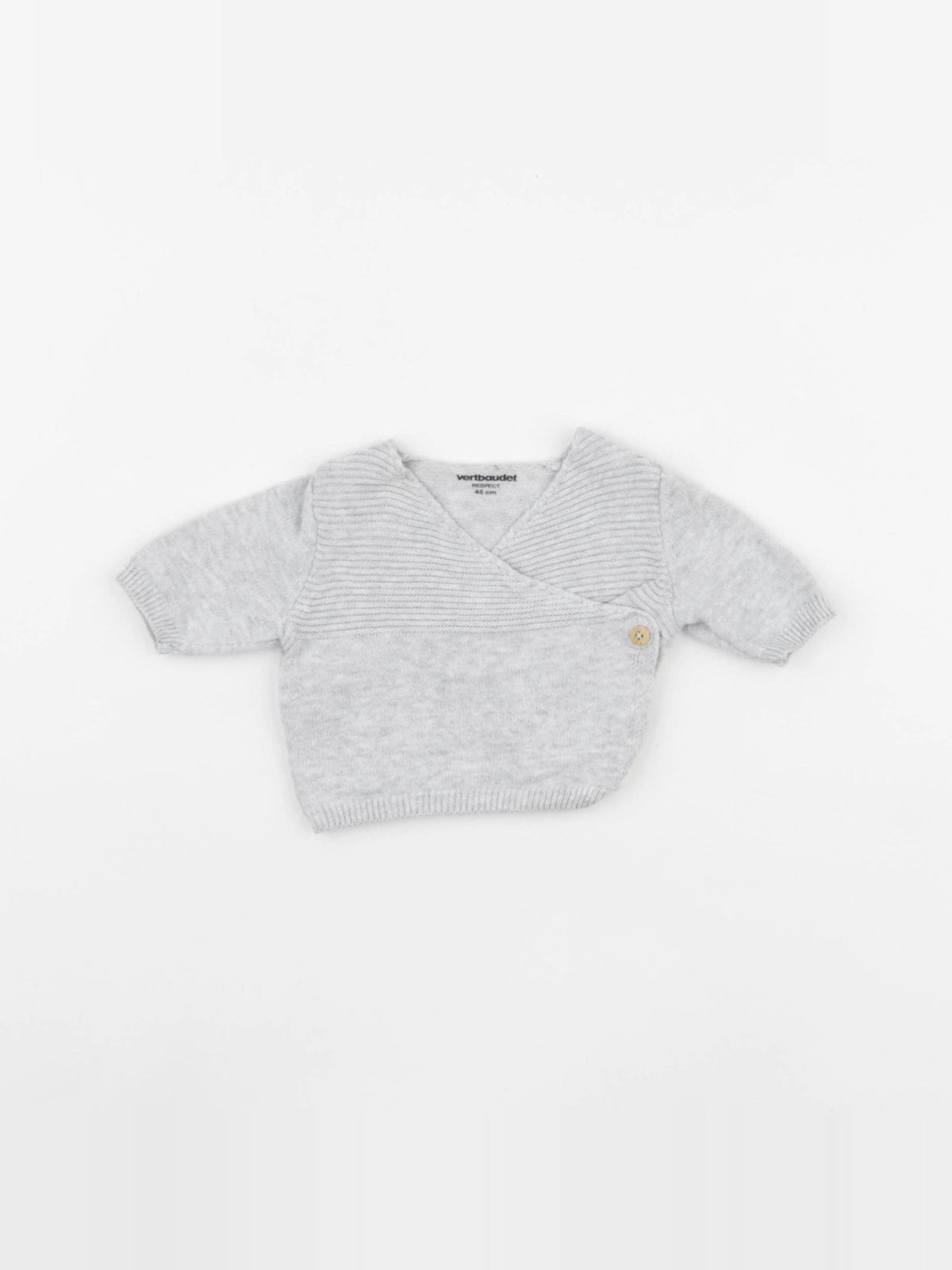 Vertbaudet - gilet gris - Prématuré