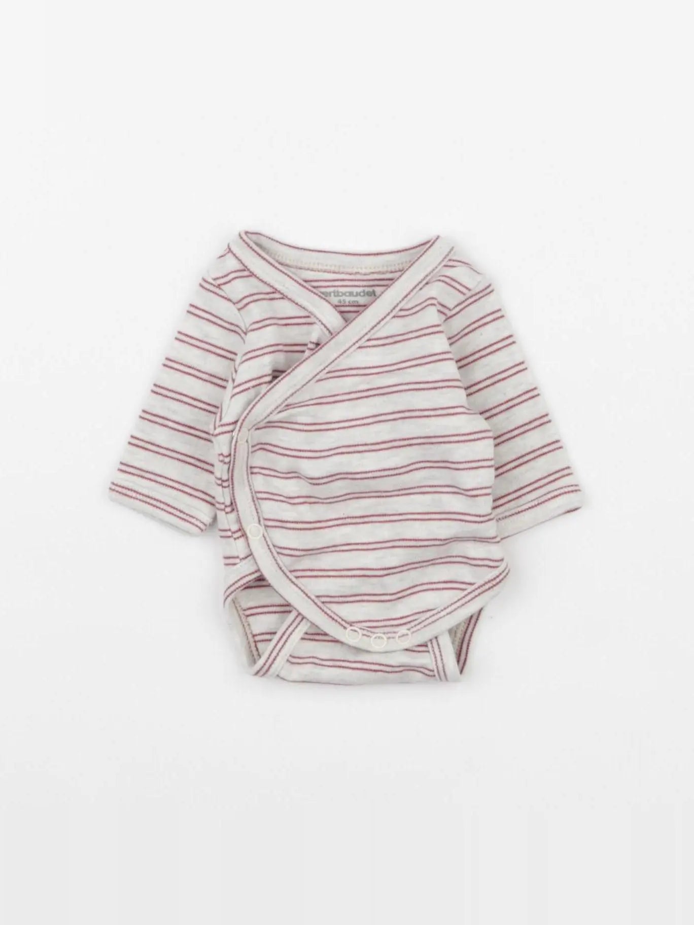 Vertbaudet - body gris, rouge - Prématuré