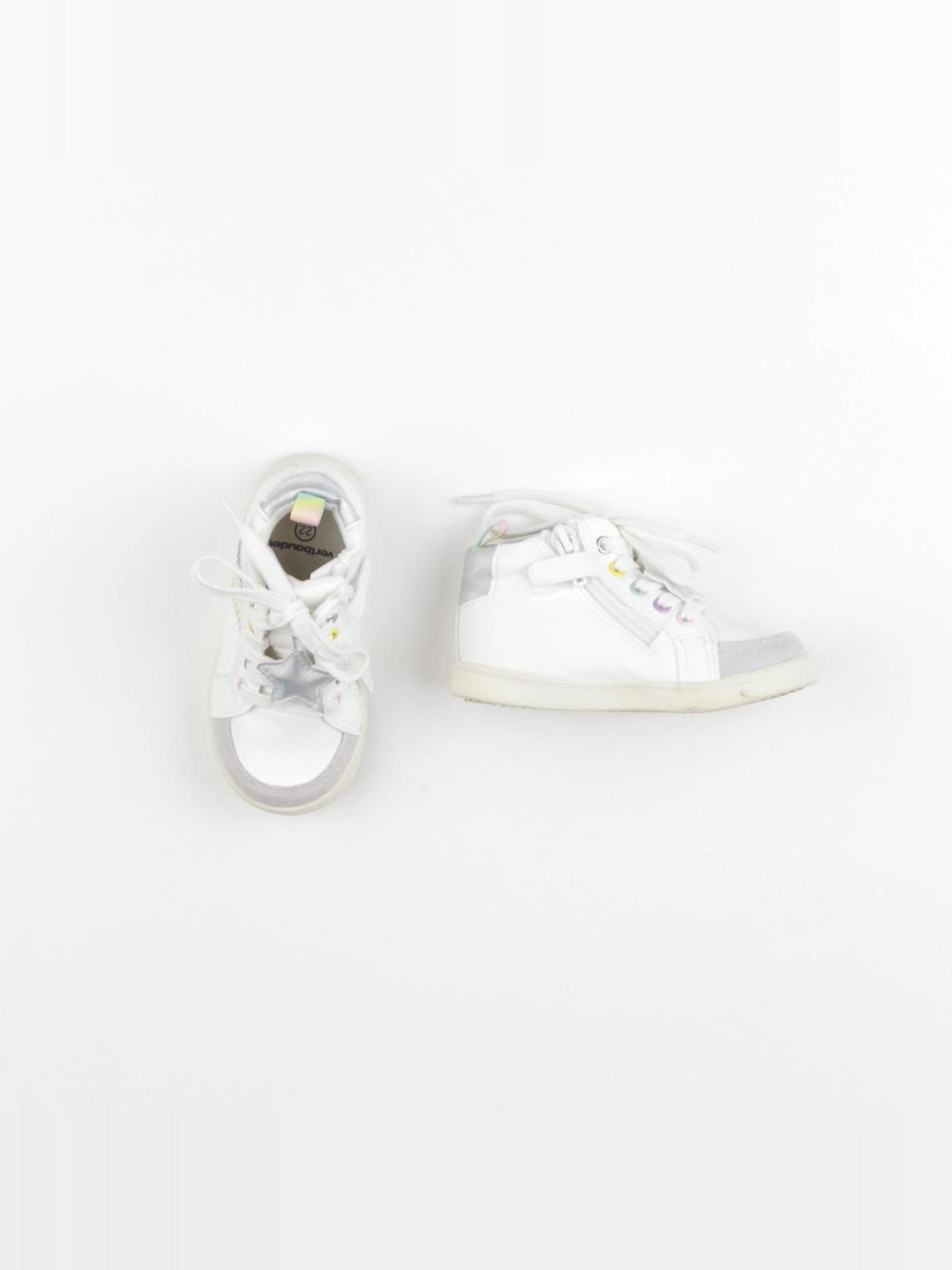 Vertbaudet - baskets blanc - pointure 22