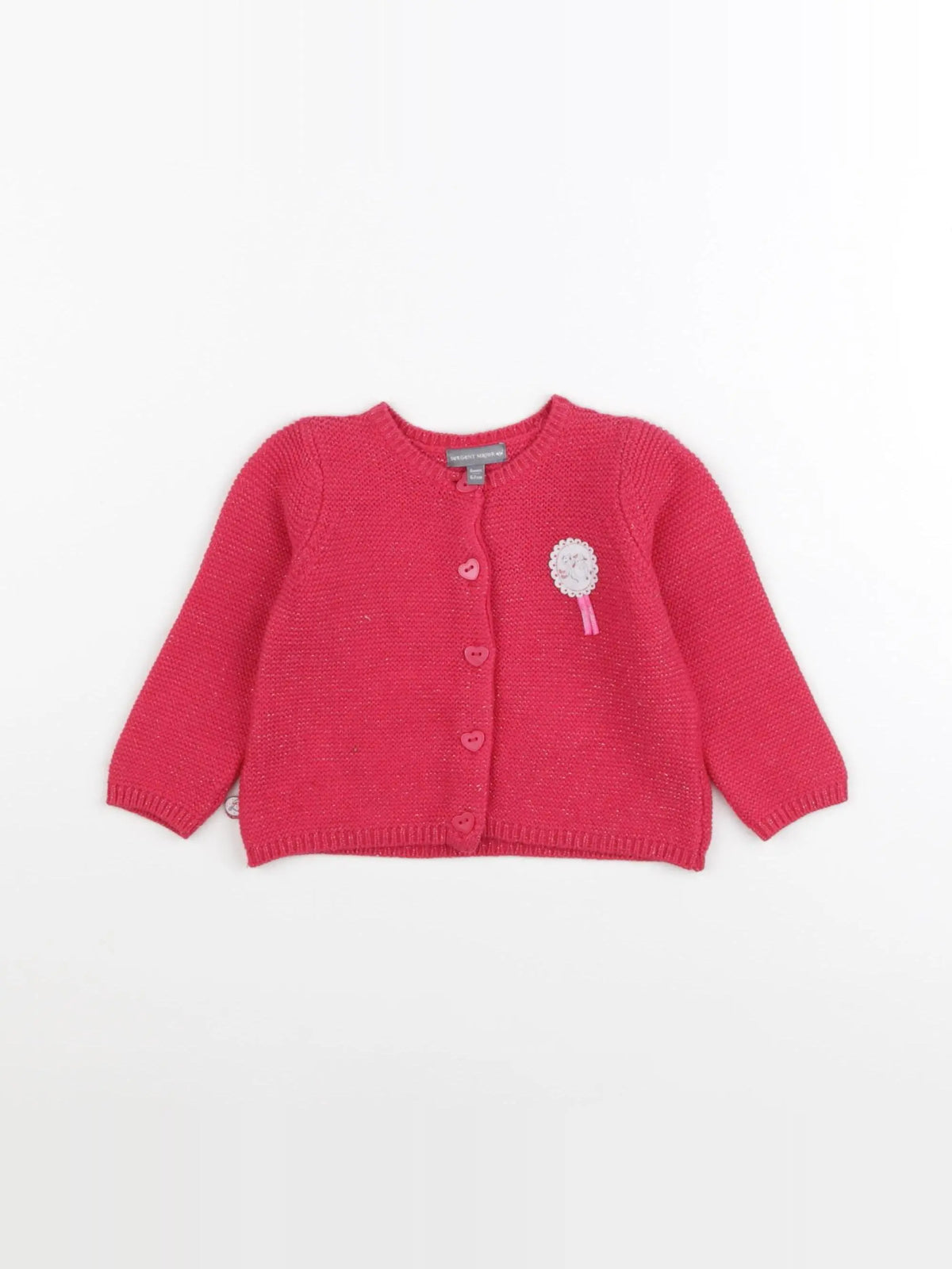 Sergent Major - gilet rose - 6 mois