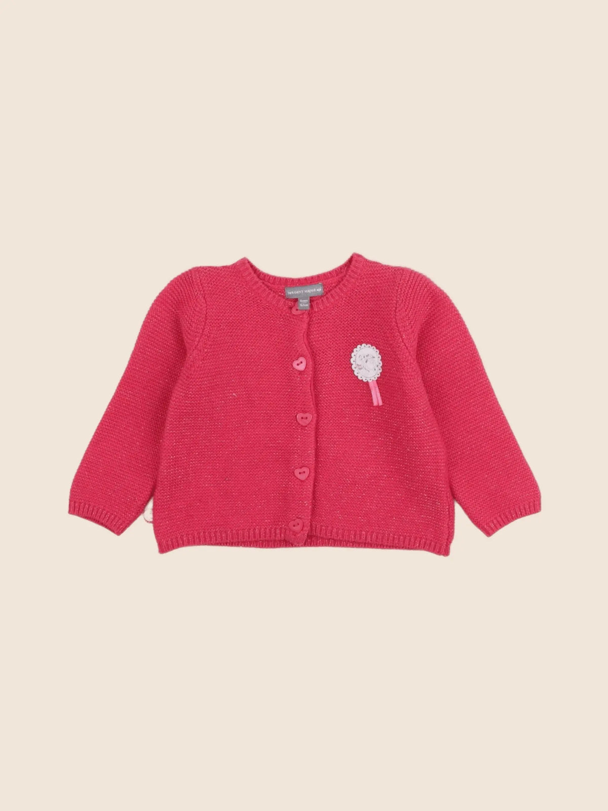 Sergent Major - gilet rose - 6 mois