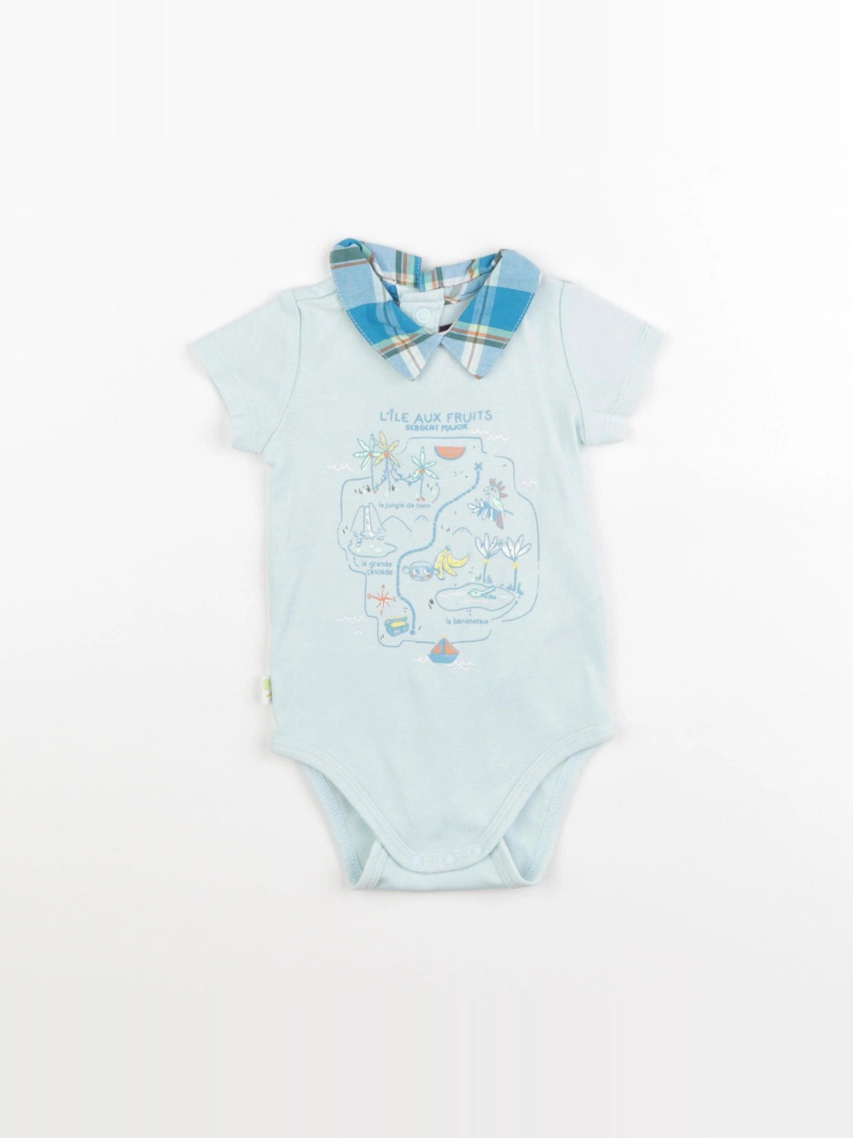 Sergent Major - body à col bleu - 6 mois