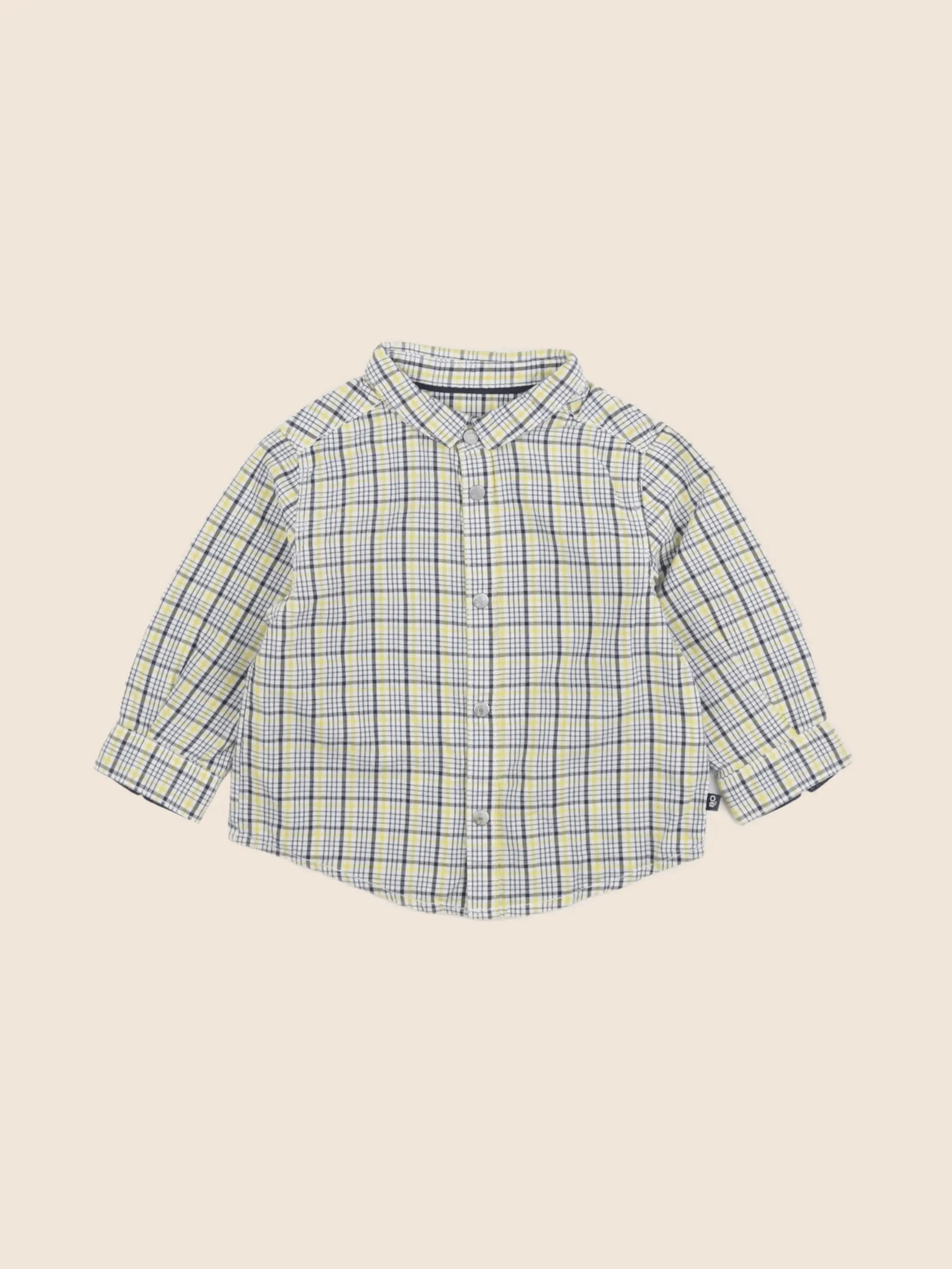 Obaïbi - chemise jaune - 12 mois