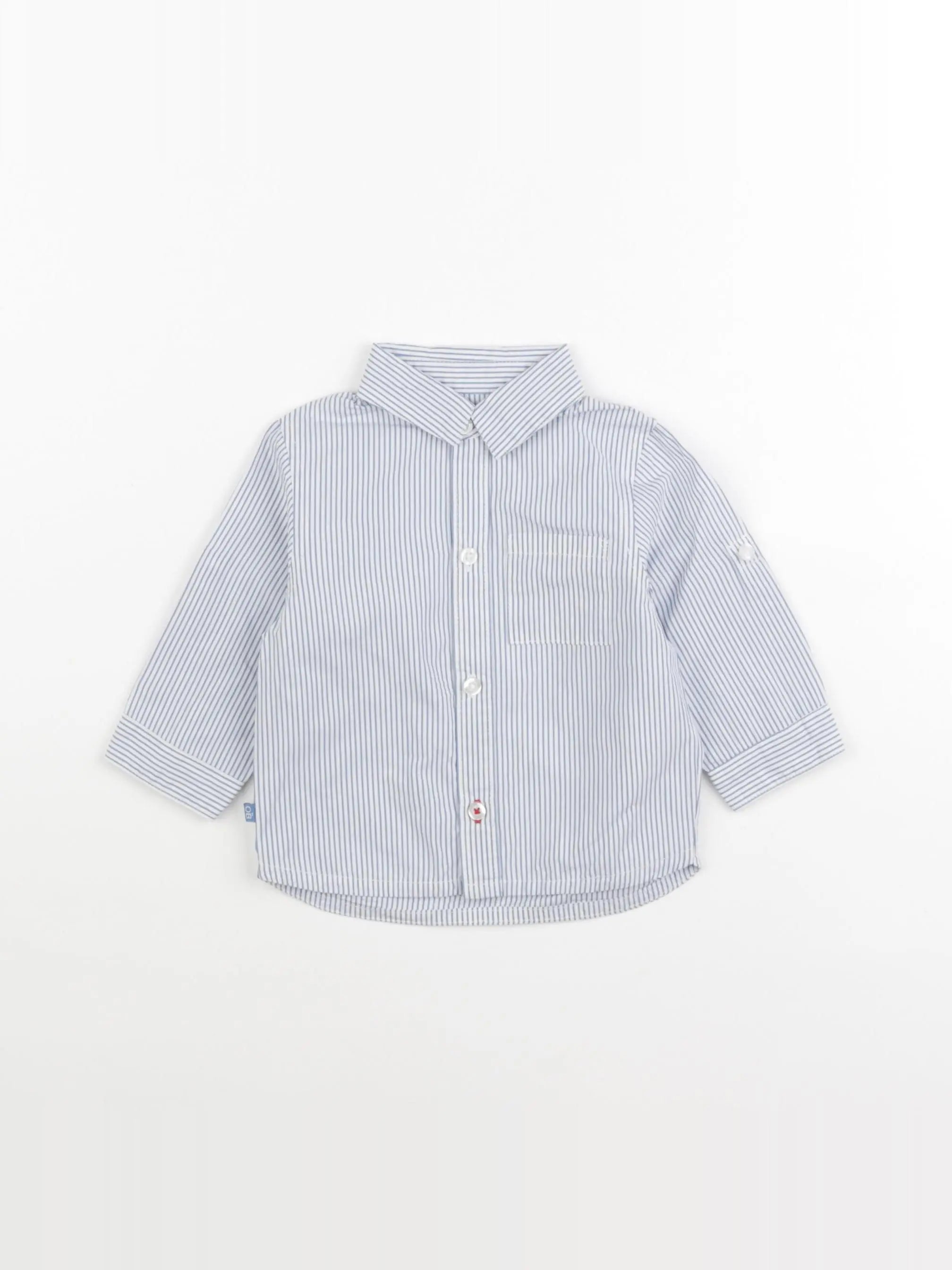 Obaïbi - chemise bleu - 6 mois