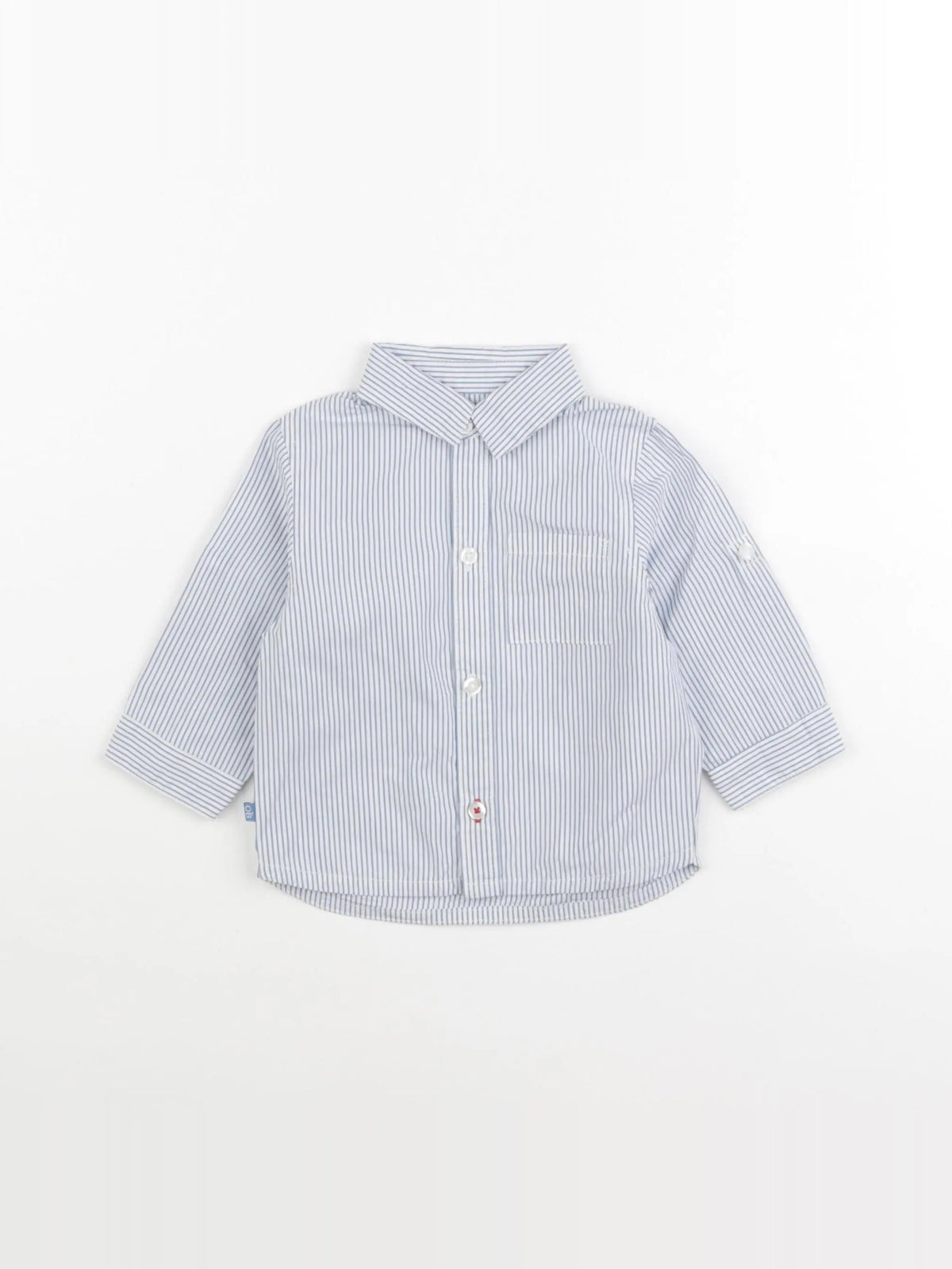 Obaïbi - chemise bleu - 6 mois