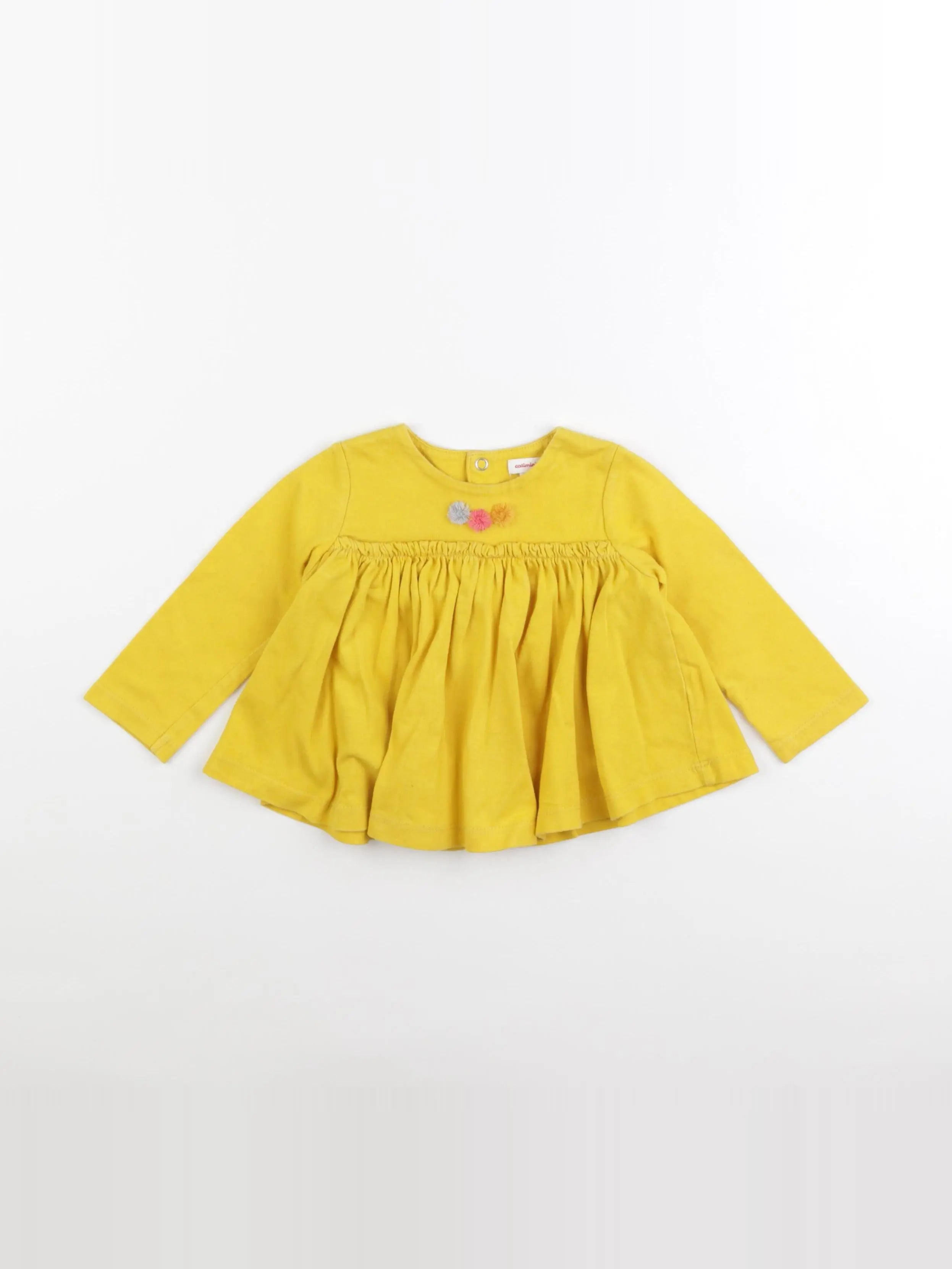 Catimini - blouse jaune - 12 mois