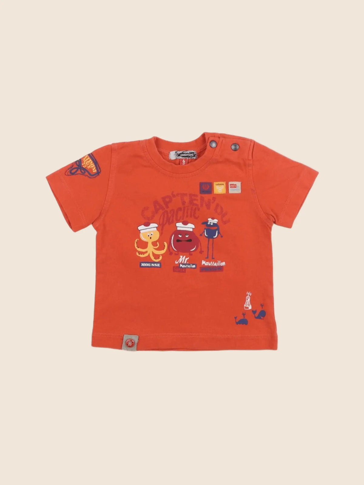 Catimini - tee-shirt orange - 6 mois