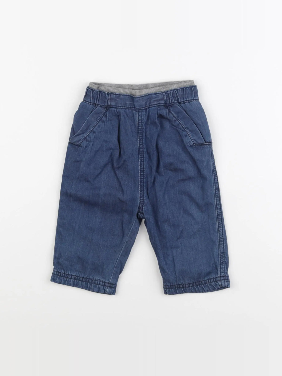 DPAM - pantalon doublé bleu - 6 mois