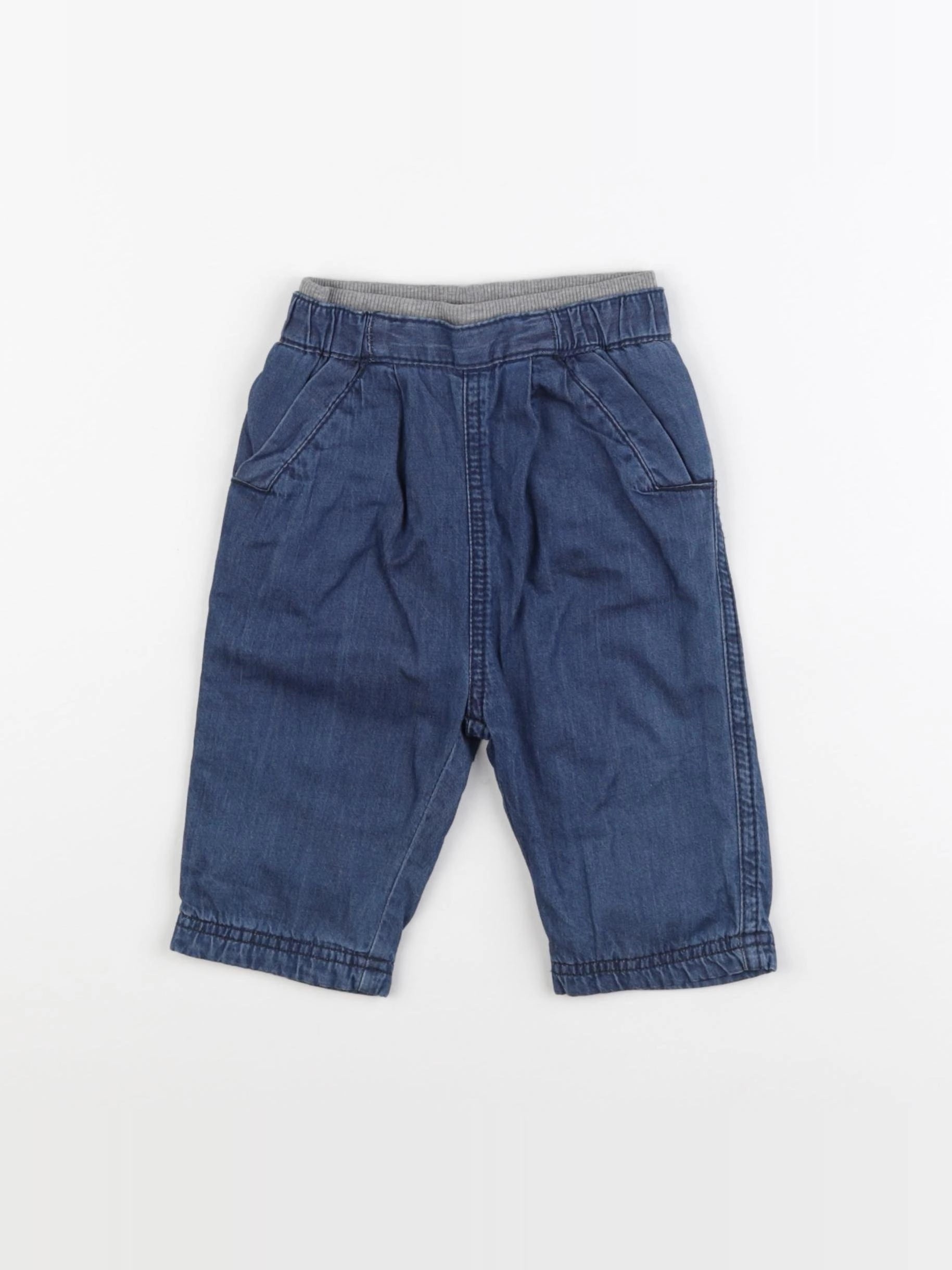 DPAM - pantalon doublé bleu - 6 mois