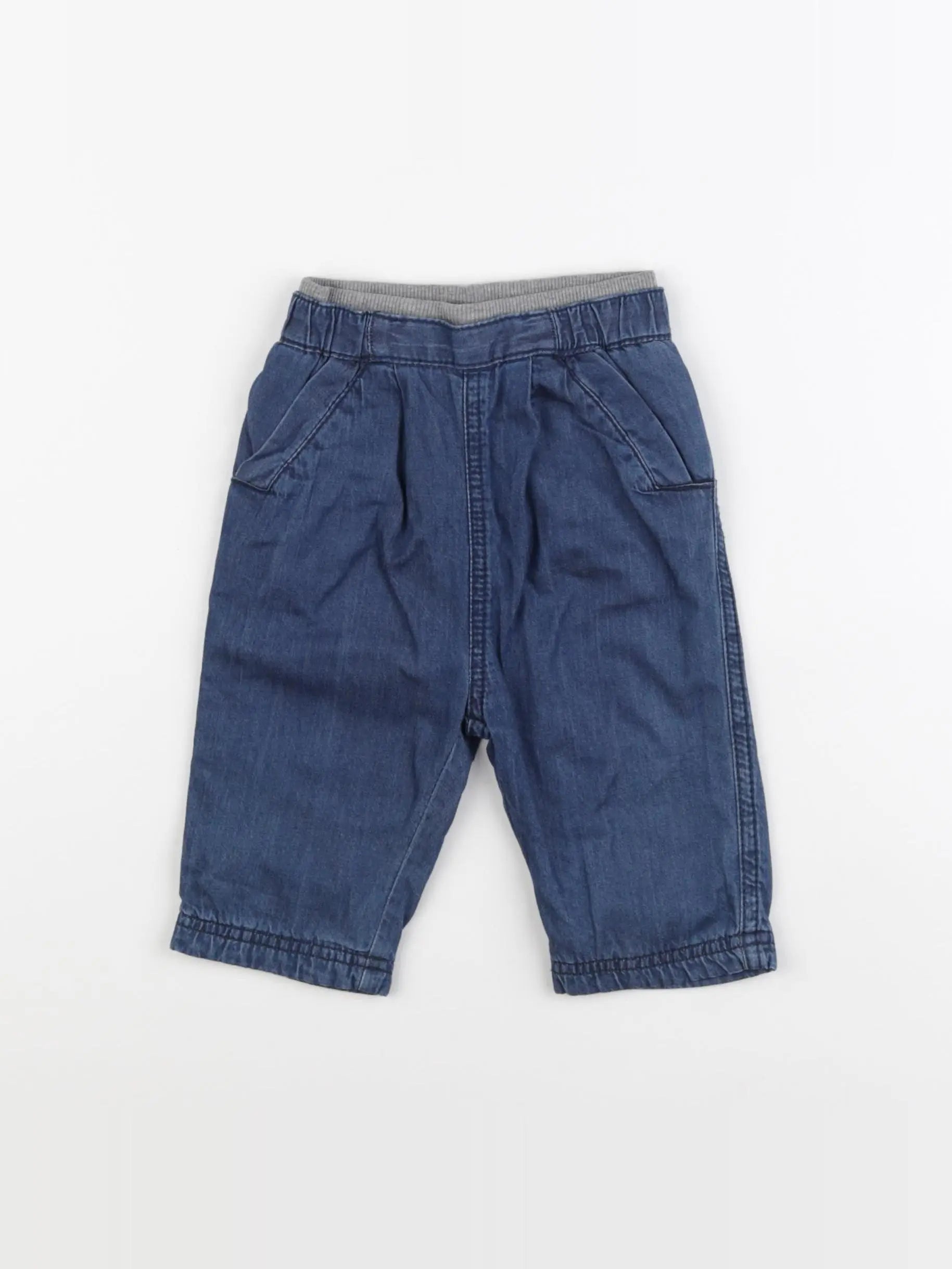 DPAM - pantalon doublé bleu - 6 mois