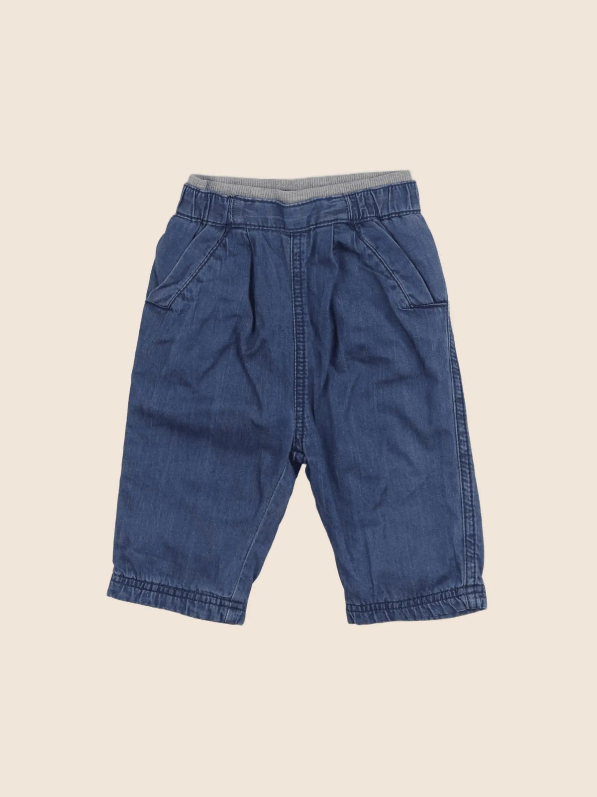 DPAM - pantalon doublé bleu - 6 mois
