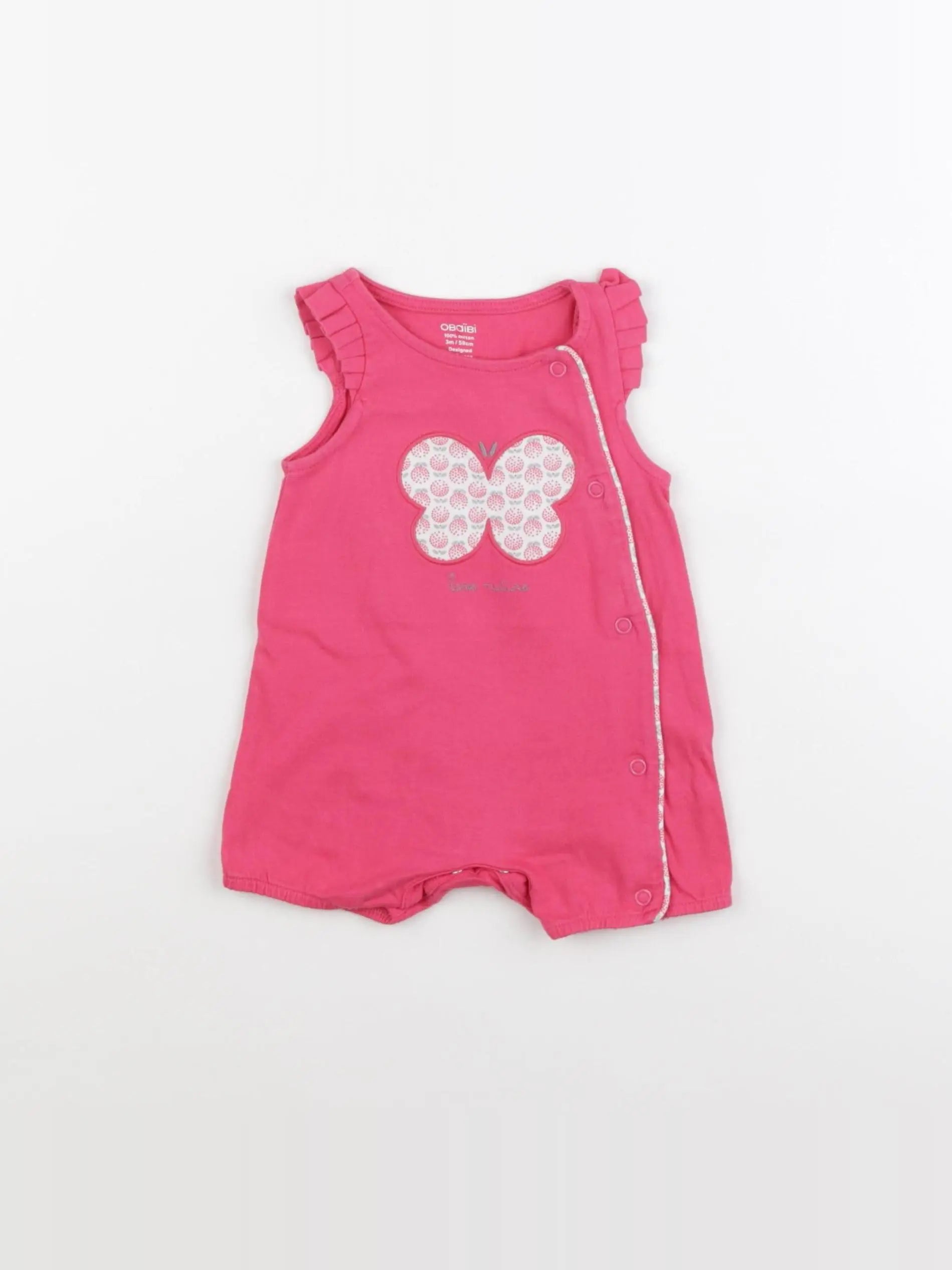 Obaïbi - combinaison rose - 3 mois