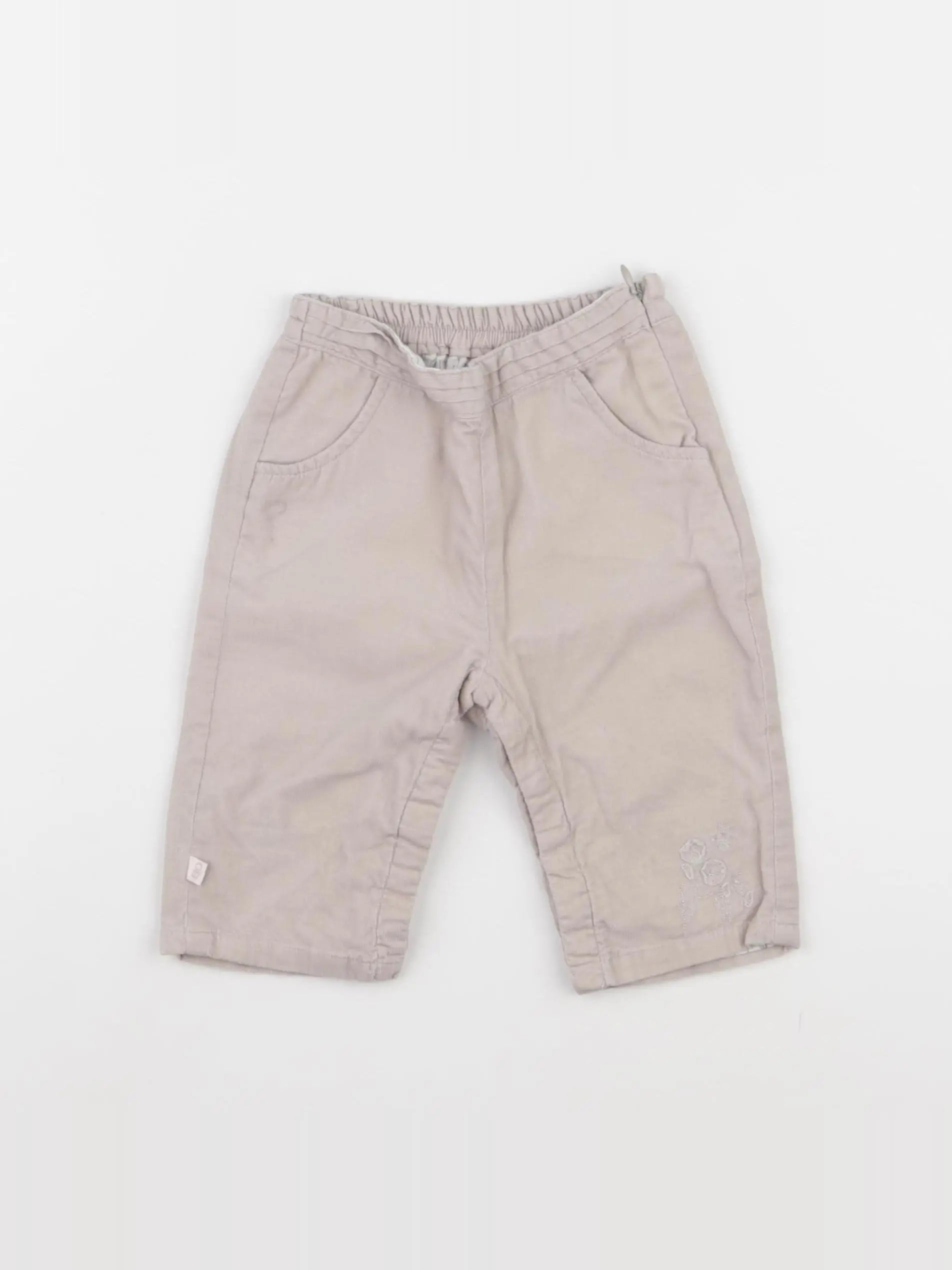 Obaïbi - pantalon doublé beige - 6 mois