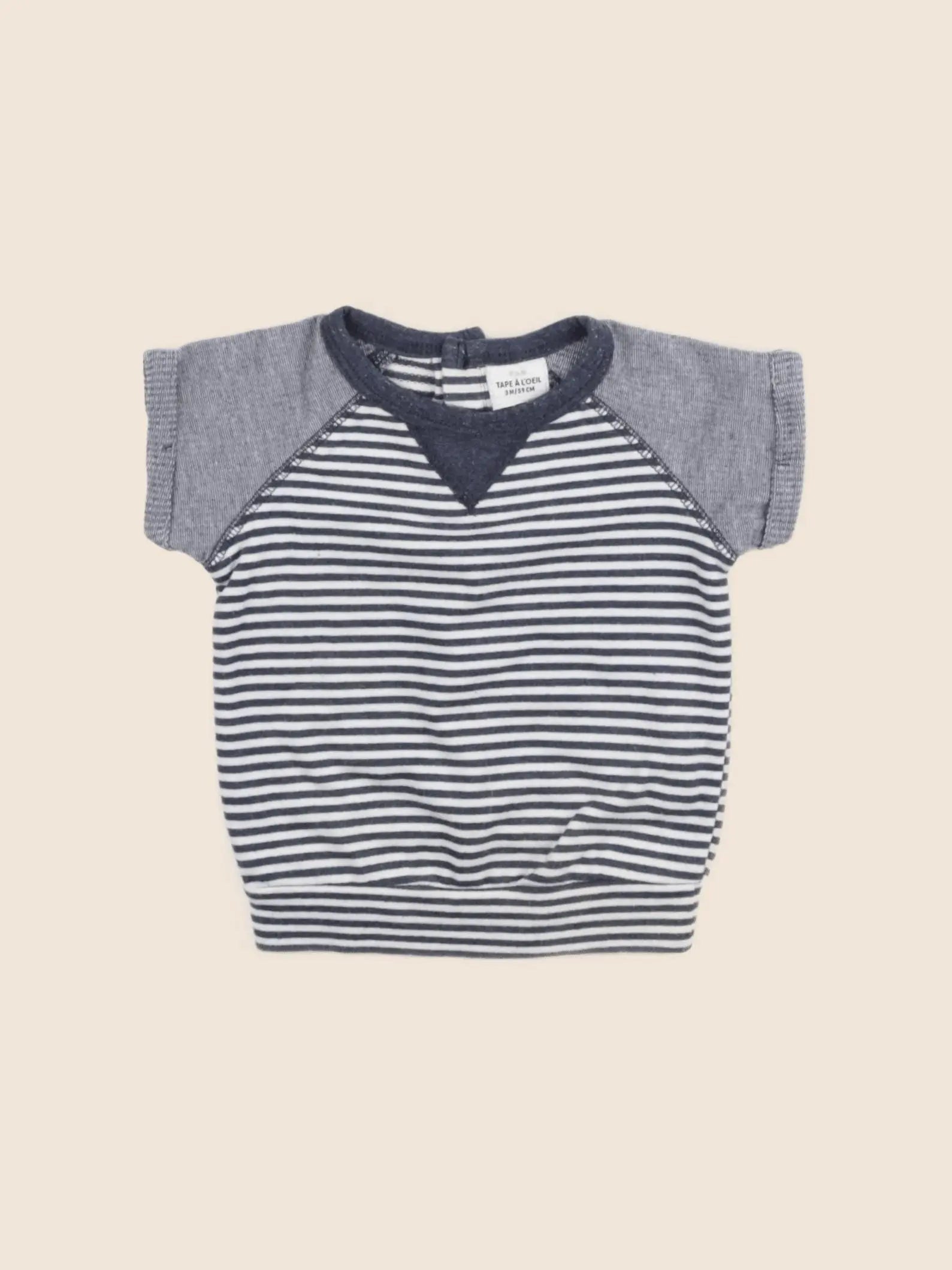 Tape à l'oeil - tee-shirt bleu - 3 mois