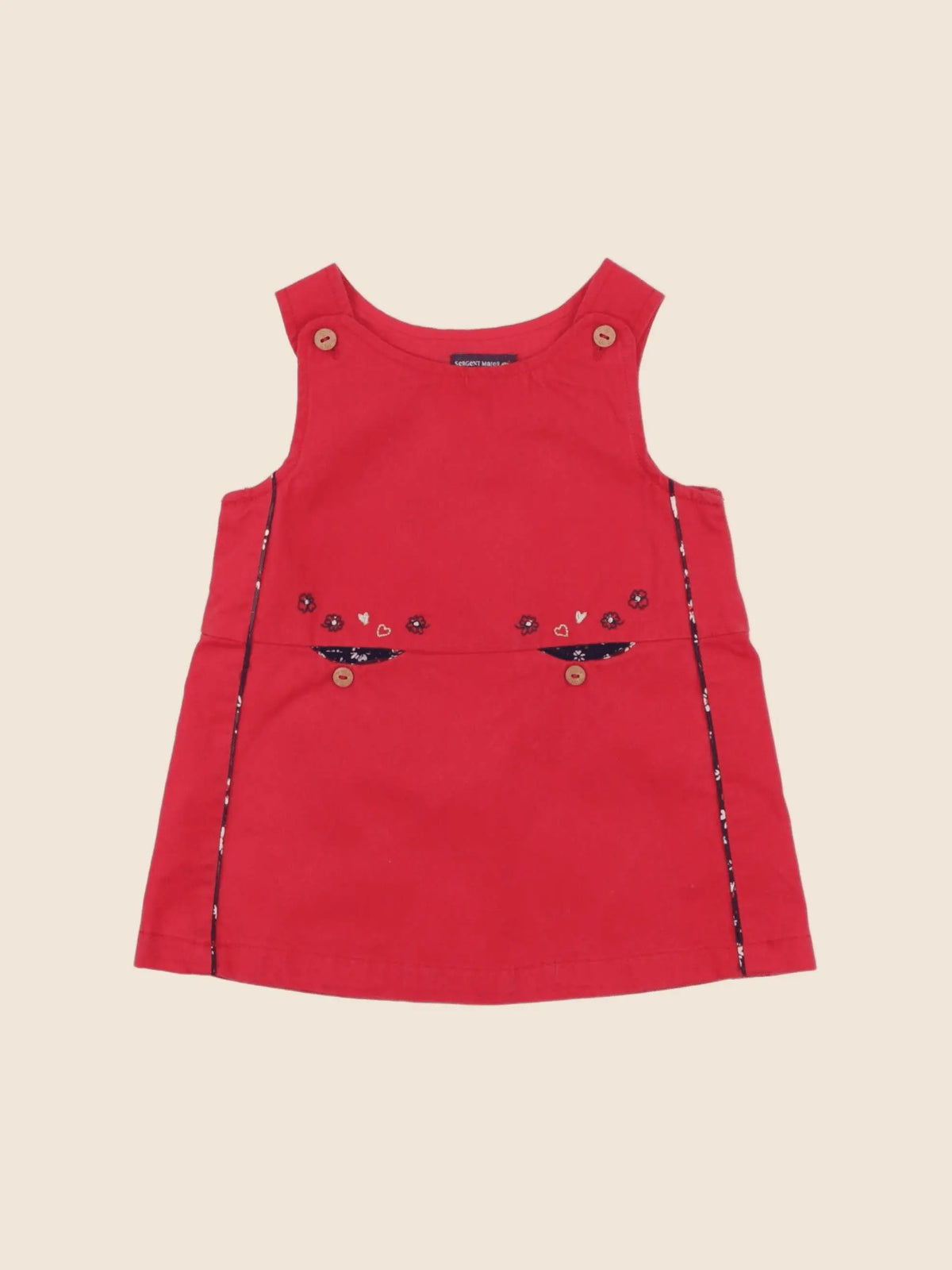 Sergent Major - robe rouge - 9 mois
