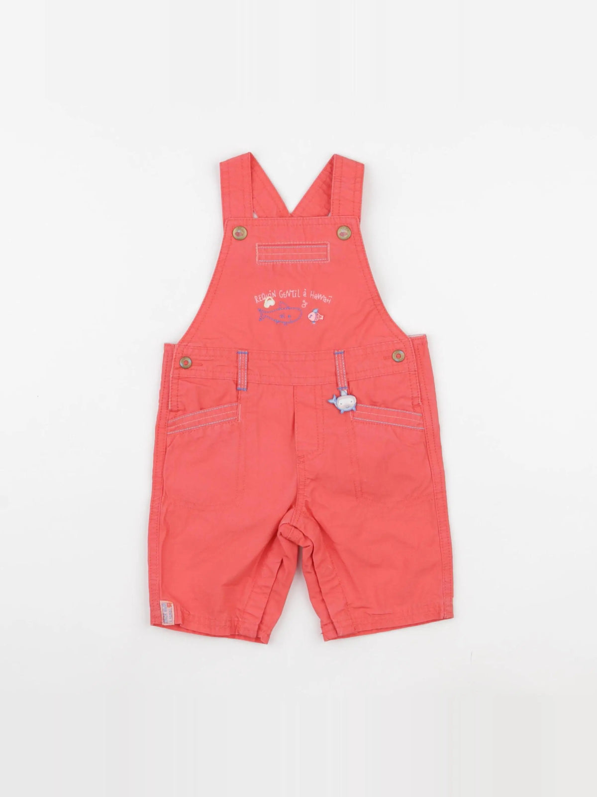Sergent Major - salopette rouge - 6 mois