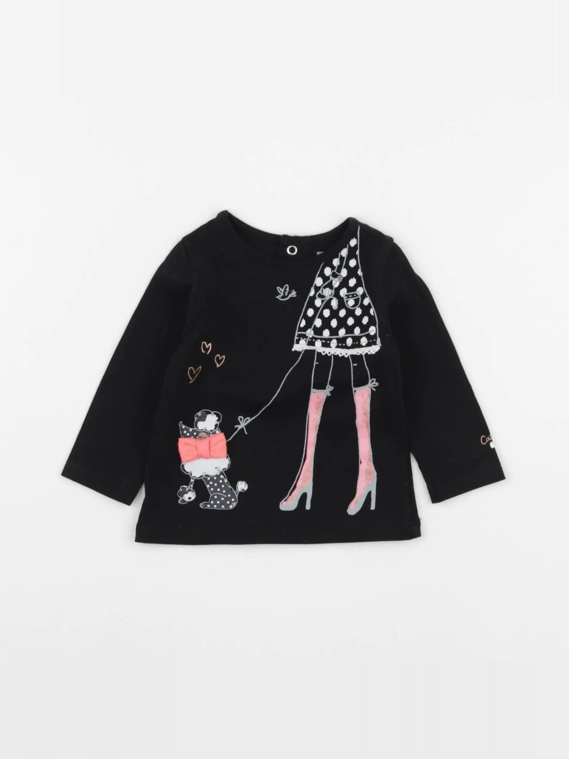 Catimini - tee-shirt noir - 6 mois