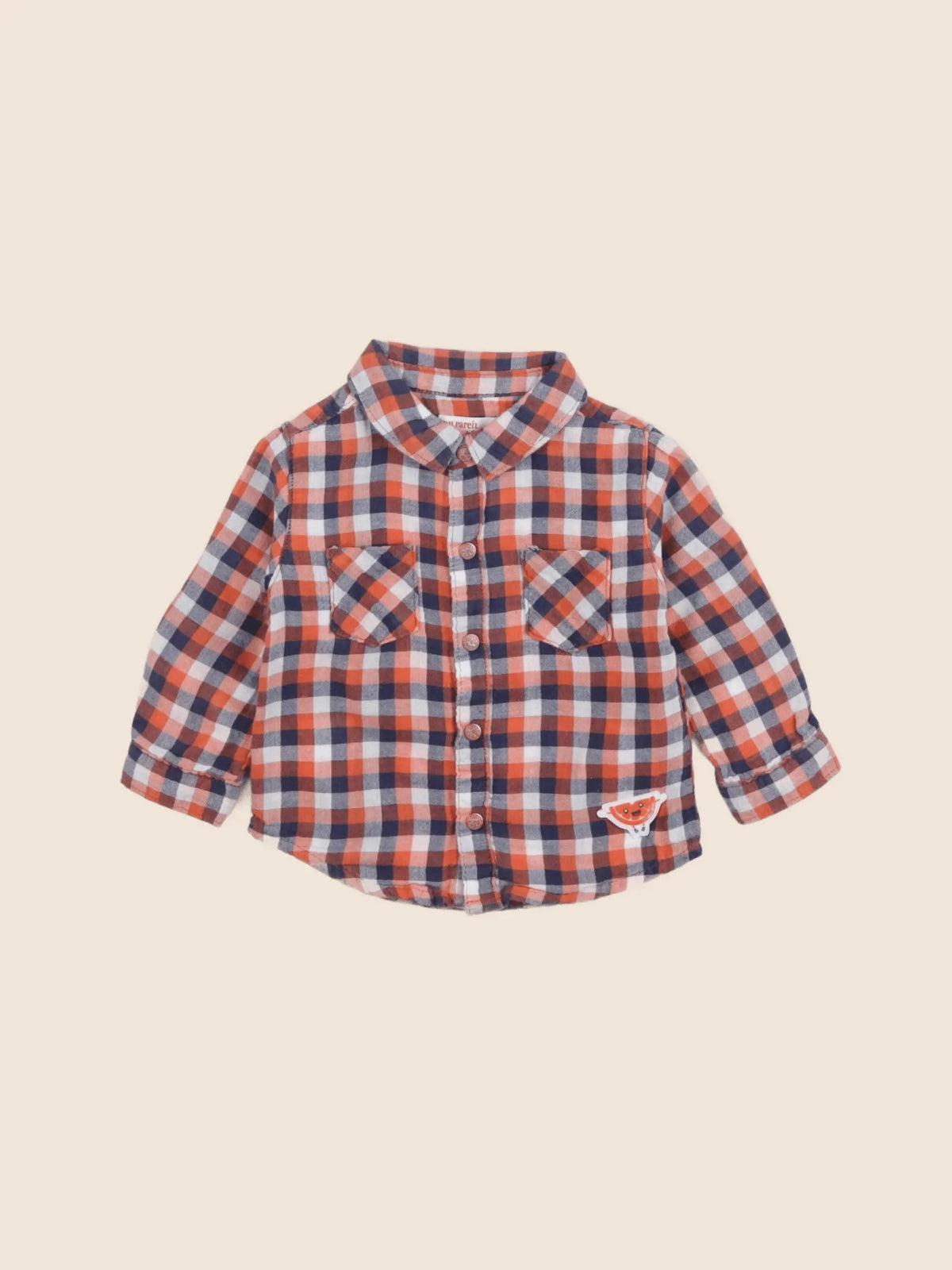 DPAM - chemise bleu, orange - 6 mois