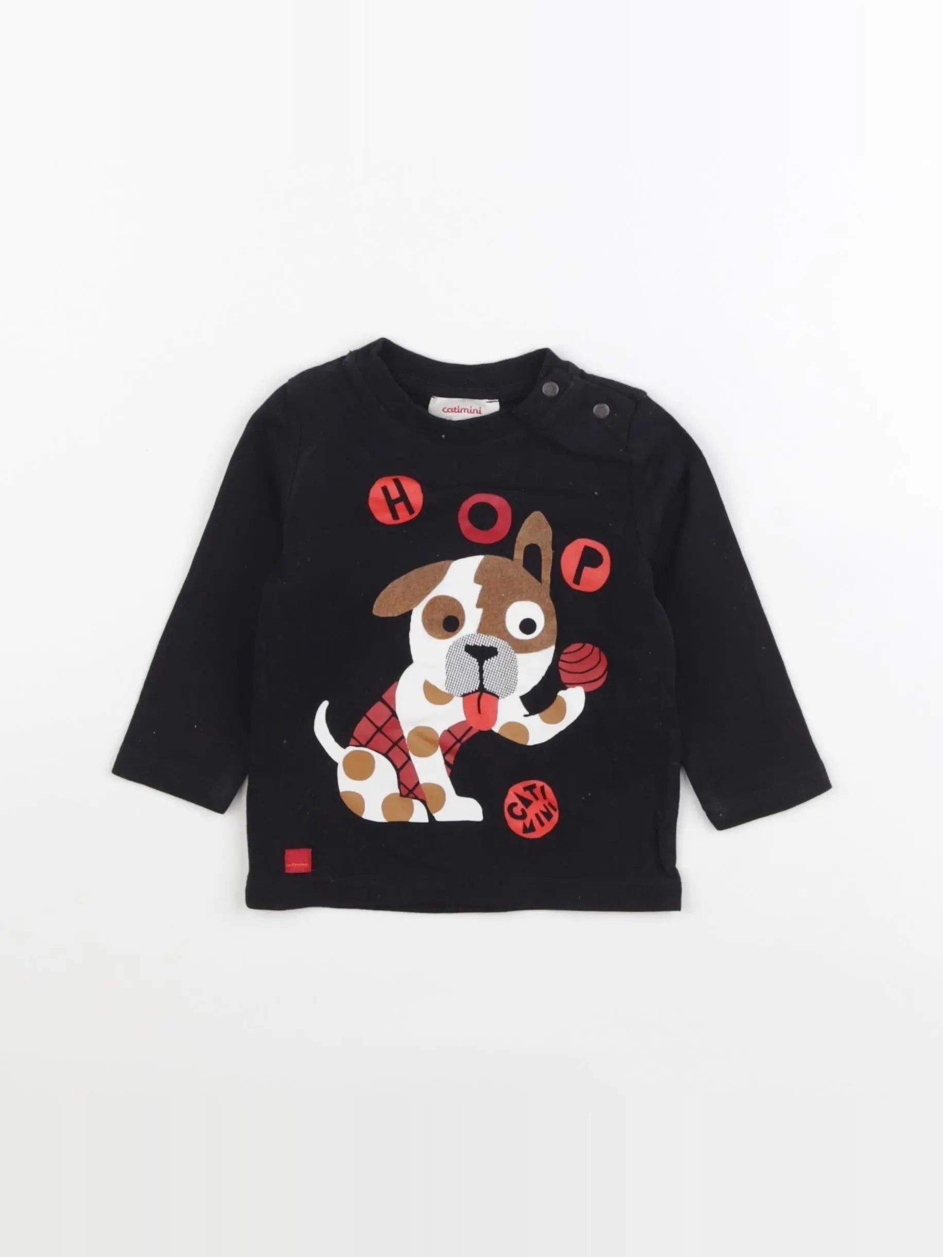 Catimini - tee-shirt noir - 6 mois