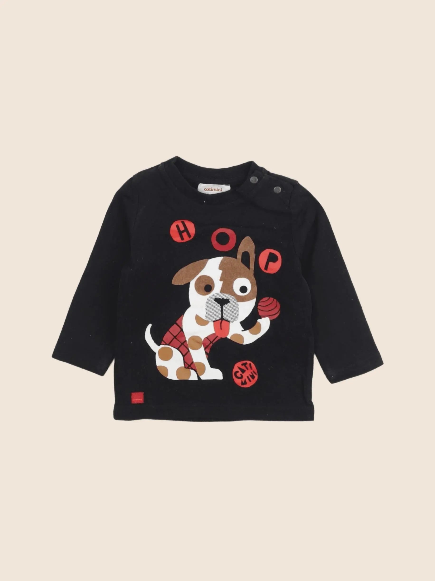 Catimini - tee-shirt noir - 6 mois