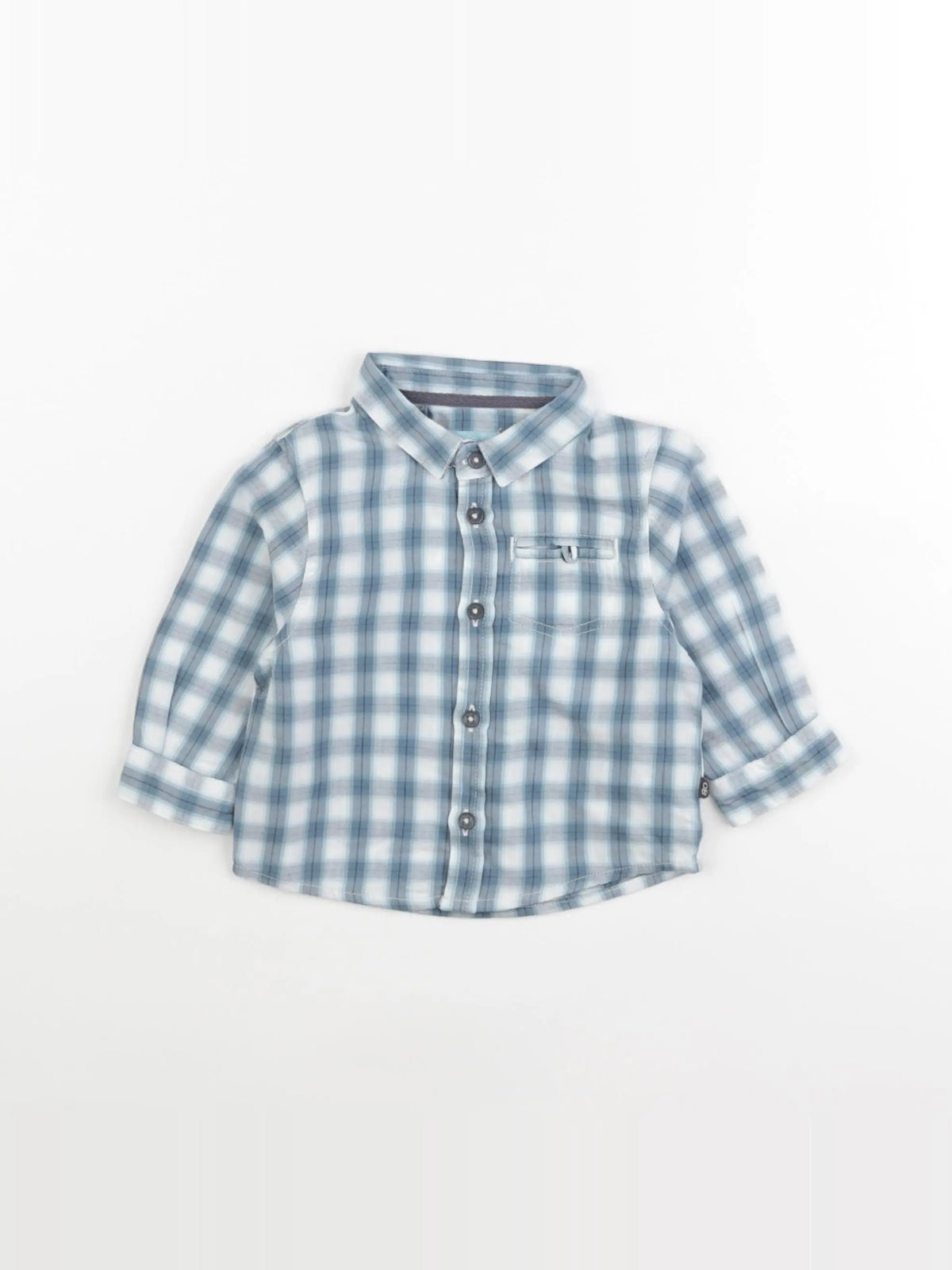 Obaïbi - chemise bleu, blanc - 6 mois