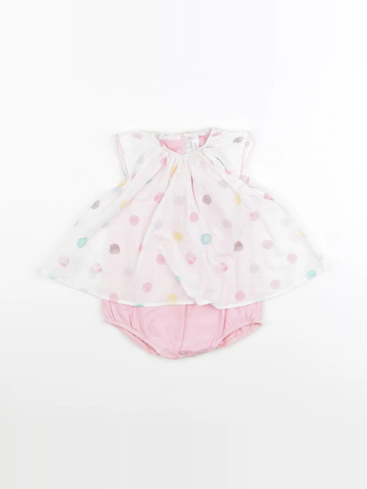 Absorba - body robe blanc, rose - 3 mois